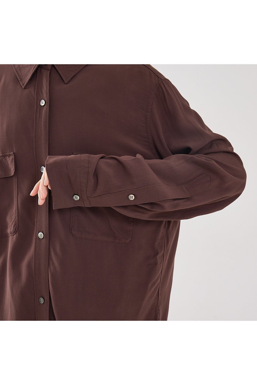 【ザ ストア バイ シー/THE STORE by C】の【COCUCA】ニュアンスシャツ 人気、トレンドファッション・服の通販 founy(ファニー) 　ファッション　Fashion　レディースファッション　Fashion for Women　トップス・カットソー　Cut & Sew Tops　シャツ・ブラウス・オフィスカジュアル　Elegant Blouses & Button-Ups　2026年　2026　おすすめ　Recommended / Our Picks　なめらか　Smooth, Silky Texture　スリット　Slit, Slit Detail　スリーブ　Sleeve, Long Sleeve / Short Sleeve　セットアップ　Set-Up, Coordinated Outfit　センター　Center, Center Line　ダブル　Double, Double-Breasted　フロント　Front, Front Design　ポケット　Pocket, Pocket Detail　ロング　Long, Long-Length　エレガント 上品　Elegant　夏　Summer　春　Spring　S/S・春夏　SS, Spring/Summer, Warm Season　other-8|ID: prp329100004856800 ipo3291000000035821700