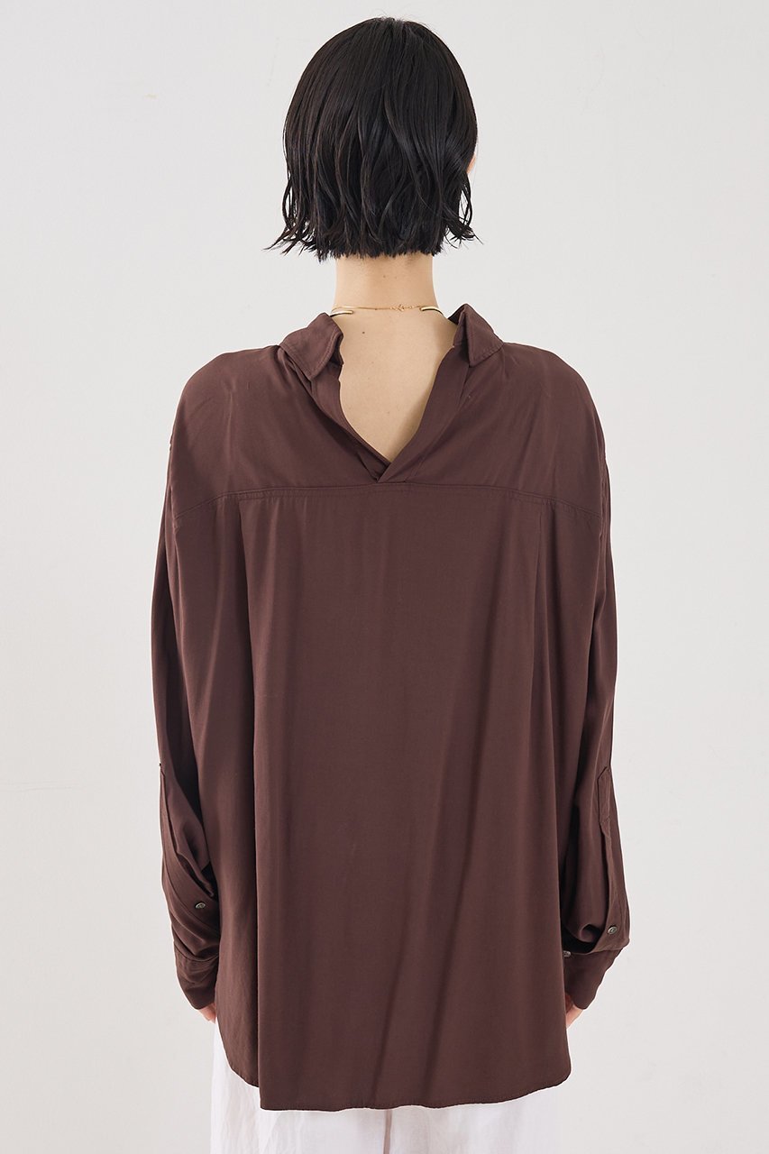 【ザ ストア バイ シー/THE STORE by C】の【COCUCA】ニュアンスシャツ 人気、トレンドファッション・服の通販 founy(ファニー) 　ファッション　Fashion　レディースファッション　Fashion for Women　トップス・カットソー　Cut & Sew Tops　シャツ・ブラウス・オフィスカジュアル　Elegant Blouses & Button-Ups　おすすめ　Recommended / Our Picks　なめらか　Smooth, Silky Texture　スリット　Slit, Slit Detail　スリーブ　Sleeve, Long Sleeve / Short Sleeve　セットアップ　Set-Up, Coordinated Outfit　センター　Center, Center Line　ダブル　Double, Double-Breasted　フロント　Front, Front Design　ポケット　Pocket, Pocket Detail　ロング　Long, Long-Length　エレガント 上品　Elegant　other-6|ID: prp329100004856800 ipo3291000000036700256