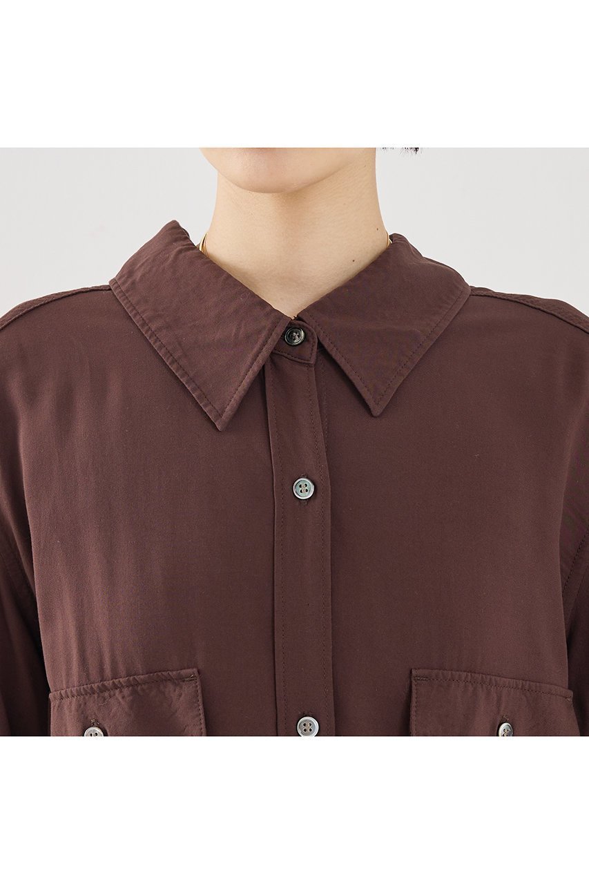 【ザ ストア バイ シー/THE STORE by C】の【COCUCA】ニュアンスシャツ 人気、トレンドファッション・服の通販 founy(ファニー) 　ファッション　Fashion　レディースファッション　Fashion for Women　トップス・カットソー　Cut & Sew Tops　シャツ・ブラウス・オフィスカジュアル　Elegant Blouses & Button-Ups　おすすめ　Recommended / Our Picks　なめらか　Smooth, Silky Texture　スリット　Slit, Slit Detail　スリーブ　Sleeve, Long Sleeve / Short Sleeve　セットアップ　Set-Up, Coordinated Outfit　センター　Center, Center Line　ダブル　Double, Double-Breasted　フロント　Front, Front Design　ポケット　Pocket, Pocket Detail　ロング　Long, Long-Length　エレガント 上品　Elegant　other-7|ID: prp329100004856800 ipo3291000000036700258