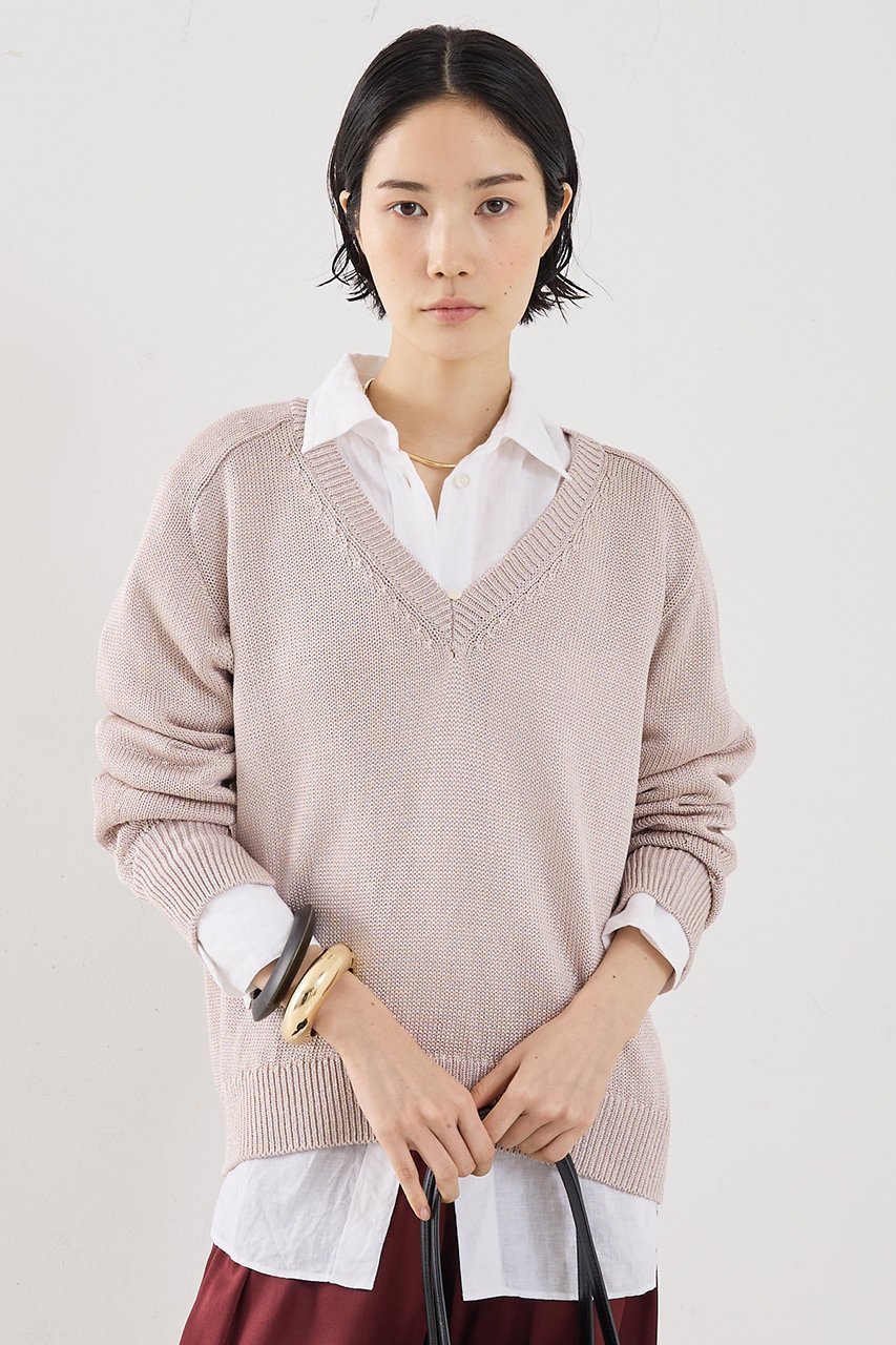 【ザ ストア バイ シー/THE STORE by C】の【COCUCA】ブライトニット 人気、トレンドファッション・服の通販 founy(ファニー) 　ファッション　Fashion　レディースファッション　Fashion for Women　トップス・カットソー　Cut & Sew Tops　ニット　Knit Tops & Sweaters　カジュアルプルオーバー・ニットトップス　Pullovers & Knit Tops / Casual Pullovers　2026年　2026　なめらか　Smooth, Silky Texture　アクセサリー　Fashion Accessories　イタリア　Italy　スリット　Slit, Slit Detail　ノースリーブ　Sleeveless, No-Sleeve　ブライト　Bright, Shiny　ミックス　Mix, Mixed Style　リネン　Linen, Linen Fabric　夏　Summer　春　Spring　S/S・春夏　SS, Spring/Summer, Warm Season　other-2|ID: prp329100004856802 ipo3291000000035821721