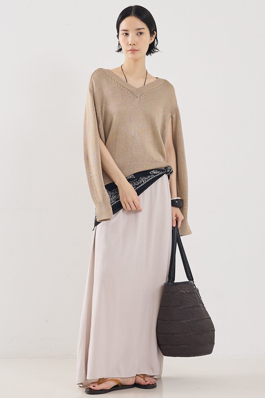 【ザ ストア バイ シー/THE STORE by C】の【COCUCA】ニュアンススカート 人気、トレンドファッション・服の通販 founy(ファニー) ファッション Fashion レディースファッション Fashion for Women スカート Skirts ロングスカート Long Skirts / Maxi & Midi Skirts おすすめ Recommended / Our Picks なめらか Smooth, Silky Texture セットアップ Set-Up, Coordinated Outfit センター Center, Center Line フレア Flare, Flared ロング Long, Long-Length エレガント 上品 Elegant other-5|ID: prp329100004856803 ipo3291000000036424342