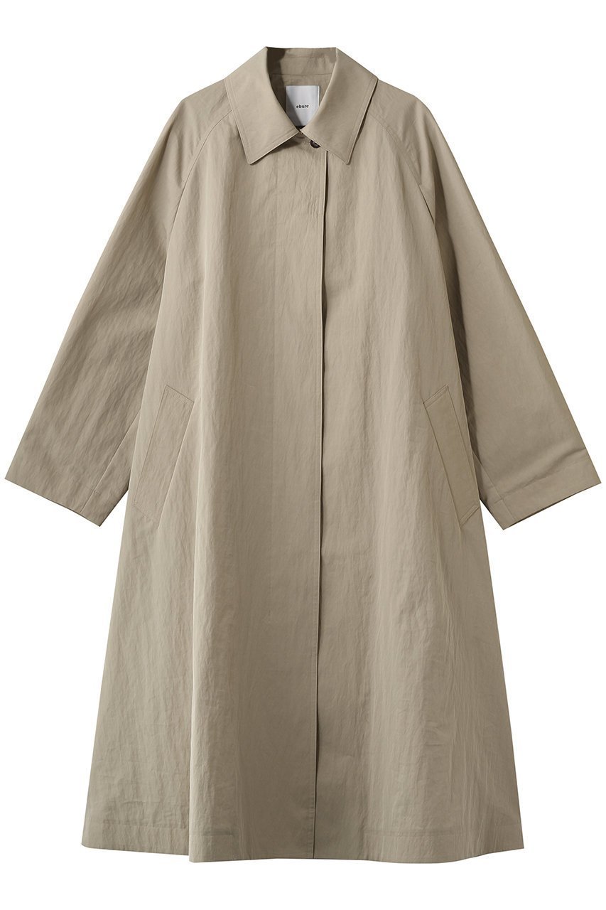 【エブール/ebure】のライトシュリンクコットン ステンカラーコート インテリア・キッズ・メンズ・レディースファッション・服の通販 founy(ファニー) ファッション Fashion レディースファッション Fashion for Women アウター Coat / Outerwear Collection コート・ロングコート・ピーコート Long Coats, Peacoats & More 2026年 2026 おすすめ Recommended / Our Picks シンプル Simple, Minimal スリット Slit, Slit Detail ツイル Twist, Twisted Detail ロング Long, Long-Length ワッシャー Washer, Crinkled Finish 夏 Summer 春 Spring S/S・春夏 SS, Spring/Summer, Warm Season ベージュ|ID: prp329100004856883 ipo3291000000035826973