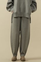 【プレインピープル/PLAIN PEOPLE】のニットバレルパンツ ライトグレー|ID: prp329100004857468 ipo3291000000035855642