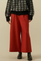 【プレインピープル/PLAIN PEOPLE】のミルドメルトンワイドクロップドパンツ レッド|ID: prp329100004857469 ipo3291000000035855654