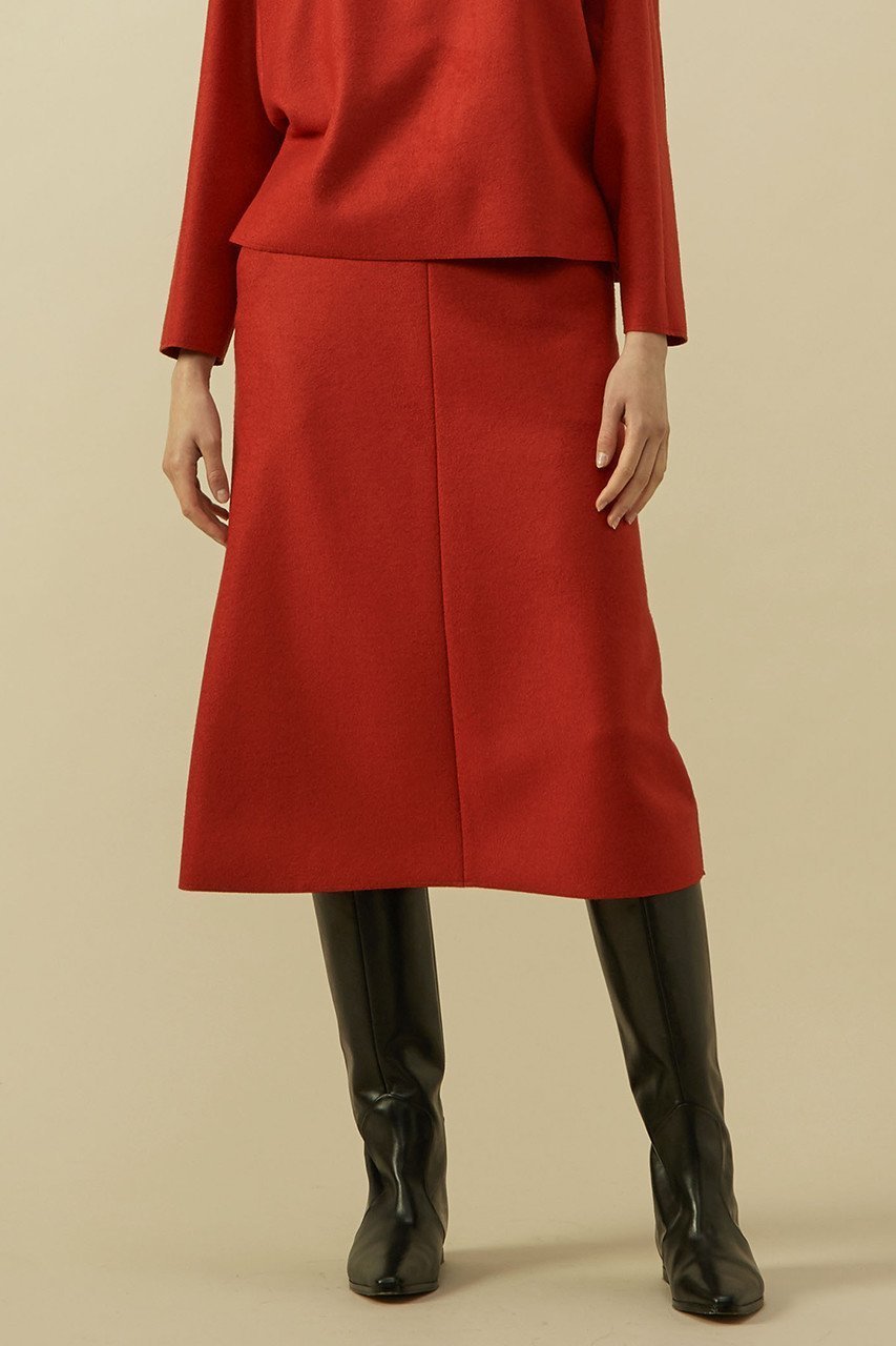 【プレインピープル/PLAIN PEOPLE】のミルドメルトンミディフレアスカート 人気、トレンドファッション・服の通販 founy(ファニー) 　ファッション　Fashion　レディースファッション　Fashion for Women　スカート　Skirts　Aライン・フレアスカート　A-Line & Flared Skirts　おすすめ　Recommended / Our Picks　セーター　Sweater, Knitwear　ドレープ　Drape, Draping Fabric　ロング　Long, Long-Length　再入荷　Restock / Back in Stock　定番　Standard, Basic Item　 other-1|ID: prp329100004857470 ipo3291000000035855666