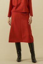 【プレインピープル/PLAIN PEOPLE】のミルドメルトンミディフレアスカート レッド|ID: prp329100004857470 ipo3291000000035855667