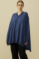 【プレインピープル/PLAIN PEOPLE】のZEATER Vネックスクエアニット ブルー|ID: prp329100004857471 ipo3291000000035855690