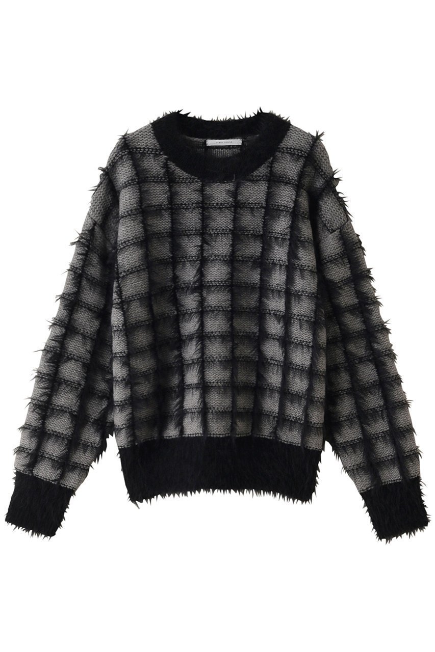 【プレインピープル/PLAIN PEOPLE】のフラッフィーチェックニットプルオーバー インテリア・キッズ・メンズ・レディースファッション・服の通販 founy(ファニー) 　ファッション　Fashion　レディースファッション　Fashion for Women　トップス・カットソー　Cut & Sew Tops　ニット　Knit Tops & Sweaters　カジュアルプルオーバー・ニットトップス　Pullovers & Knit Tops / Casual Pullovers　チェック　Check, Plaid, Tartan　ボーダー　Border, Stripe　リラックス　Relax, Relaxed Fit　冬　Winter / This Winter　チェック|ID: prp329100004857477 ipo3291000000035999138