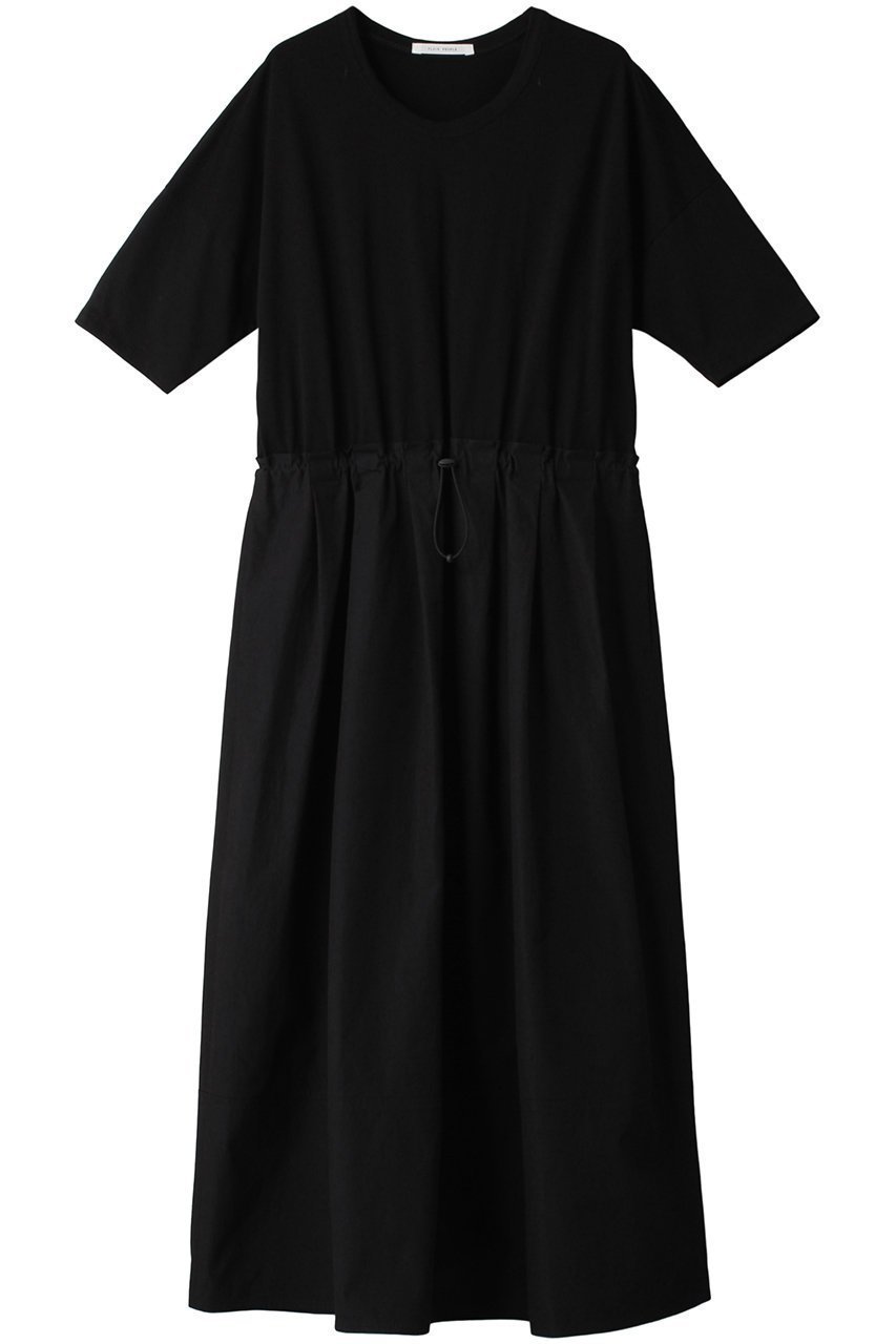 【プレインピープル/PLAIN PEOPLE】のドッキングワンピース インテリア・キッズ・メンズ・レディースファッション・服の通販 founy(ファニー) 　ファッション　Fashion　レディースファッション　Fashion for Women　ワンピース　Dresses　チュニック　Tunic Tops & Dresses　シンプル　Simple, Minimal　チュニック　Tunic, Long Top　ドッキング　Docking, Mixed Material　ロング　Long, Long-Length　エレガント 上品　Elegant　ブラック|ID: prp329100004857478 ipo3291000000035999158
