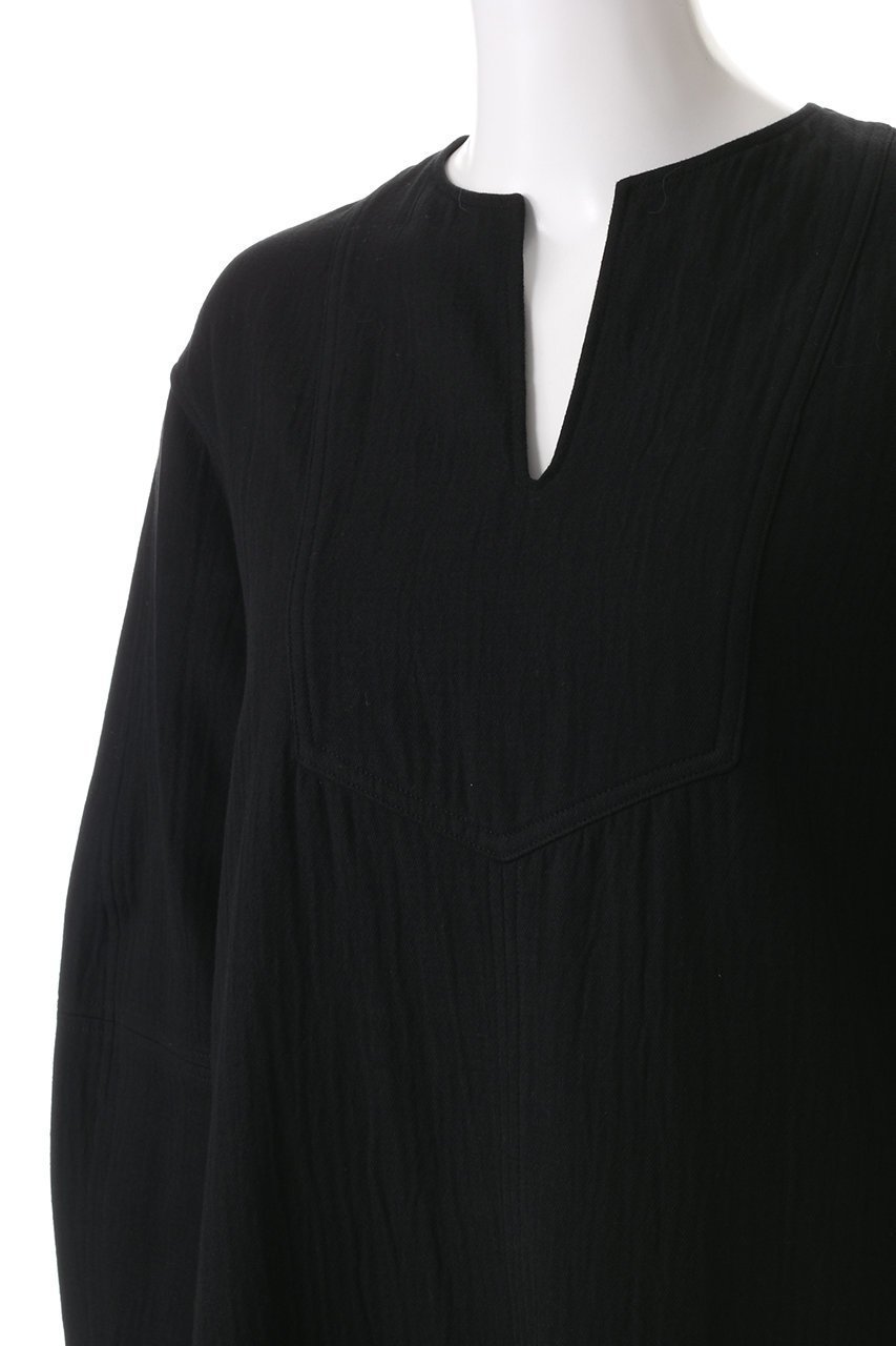 【プレインピープル/PLAIN PEOPLE】のカルゼ二重織ワンピース 人気、トレンドファッション・服の通販 founy(ファニー) 　ファッション　Fashion　レディースファッション　Fashion for Women　ワンピース　Dresses　チュニック　Tunic Tops & Dresses　スリット　Slit, Slit Detail　スリーブ　Sleeve, Long Sleeve / Short Sleeve　チュニック　Tunic, Long Top　モダン　Modern, Contemporary　ロング　Long, Long-Length　other-5|ID: prp329100004857480 ipo3291000000035999169