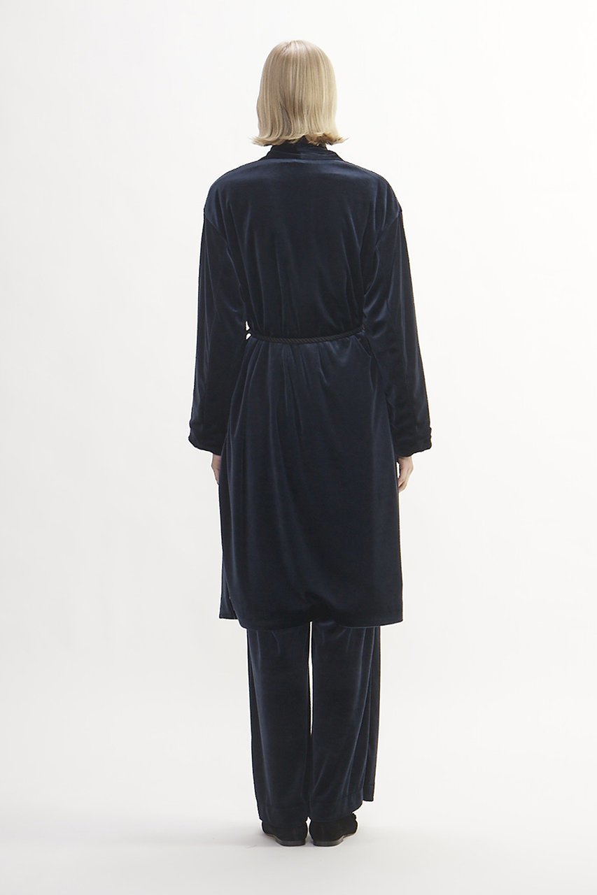 【プレインピープル/PLAIN PEOPLE】のベロアジャージショールカラーコート 人気、トレンドファッション・服の通販 founy(ファニー) 　ファッション　Fashion　レディースファッション　Fashion for Women　アウター　Coat / Outerwear Collection　コート・ロングコート・ピーコート　Long Coats, Peacoats & More　なめらか　Smooth, Silky Texture　イタリア　Italy　ストライプ　Stripe, Striped Pattern　ベロア　Velour, Soft Velvet　ミックス　Mix, Mixed Style　ロング　Long, Long-Length　エレガント 上品　Elegant　今季　This Season, Current Season　再入荷　Restock / Back in Stock　other-4|ID: prp329100004857482 ipo3291000000035855872