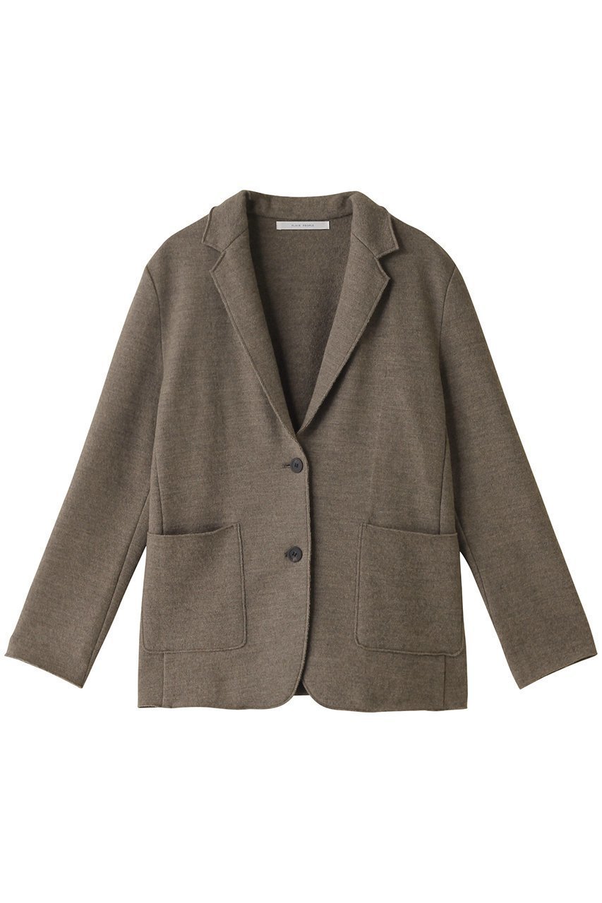 【プレインピープル/PLAIN PEOPLE】のWEANERSニットテーラードジャケット インテリア・キッズ・メンズ・レディースファッション・服の通販 founy(ファニー) 　ファッション　Fashion　レディースファッション　Fashion for Women　アウター　Coat / Outerwear Collection　レディースジャケット・軽アウター　Jackets　テーラードジャケット / 通勤・きれいめスタイル　Tailored Jackets & Blazers　おすすめ　Recommended / Our Picks　ジャケット　Jacket, Outerwear　ドレス　Dress, One-Piece　ベーシック　Basic, Essential　再入荷　Restock / Back in Stock　モカ|ID: prp329100004857486 ipo3291000000035855926