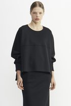 【プレインピープル/PLAIN PEOPLE】のコットンナイロンダブルスウェットプルオーバー ブラック|ID: prp329100004857489 ipo3291000000036164605