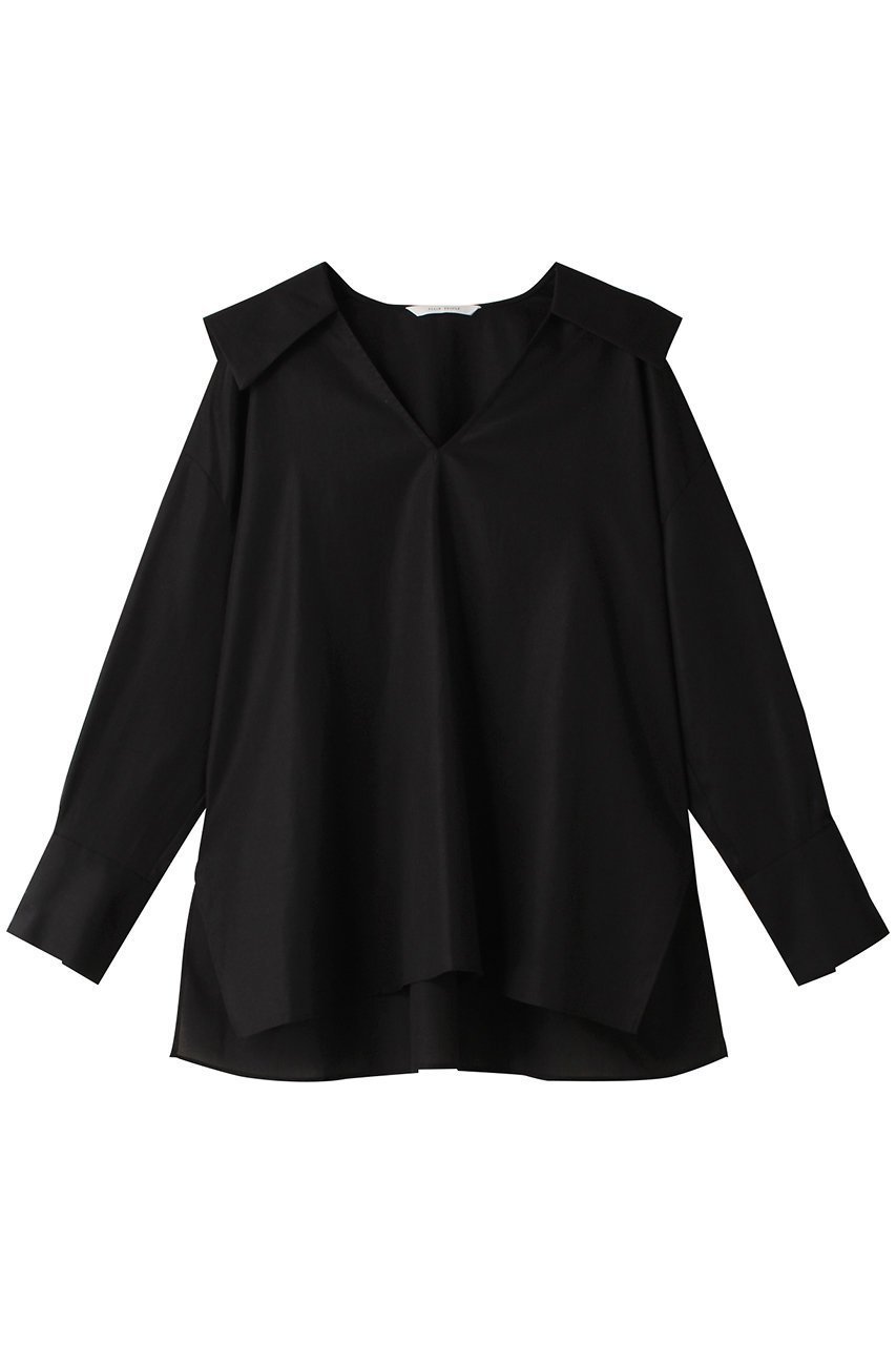 【プレインピープル/PLAIN PEOPLE】のMODERN VIBRATTO COTTONブラウス インテリア・キッズ・メンズ・レディースファッション・服の通販 founy(ファニー) 　ファッション　Fashion　レディースファッション　Fashion for Women　トップス・カットソー　Cut & Sew Tops　シャツ・ブラウス・オフィスカジュアル　Elegant Blouses & Button-Ups　クラシカル　Classical, Vintage-Inspired　スリーブ　Sleeve, Long Sleeve / Short Sleeve　ロング　Long, Long-Length　再入荷　Restock / Back in Stock　ブラック|ID: prp329100004857491 ipo3291000000035883544