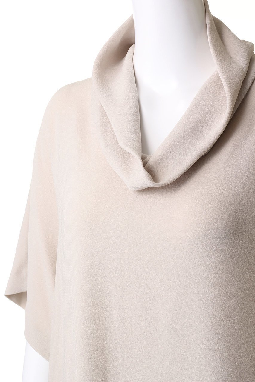 【プレインピープル/PLAIN PEOPLE】のバックサテンジョーゼットオフスタンドカラー半袖ロングワンピース 人気、トレンドファッション・服の通販 founy(ファニー) 　ファッション　Fashion　レディースファッション　Fashion for Women　ワンピース　Dresses　チュニック　Tunic Tops & Dresses　サテン　Satin, Glossy Fabric　シンプル　Simple, Minimal　チュニック　Tunic, Long Top　ドレープ　Drape, Draping Fabric　ロング　Long, Long-Length　半袖　Short Sleeve, Half Sleeve　夏　Summer　other-5|ID: prp329100004857492 ipo3291000000035999219