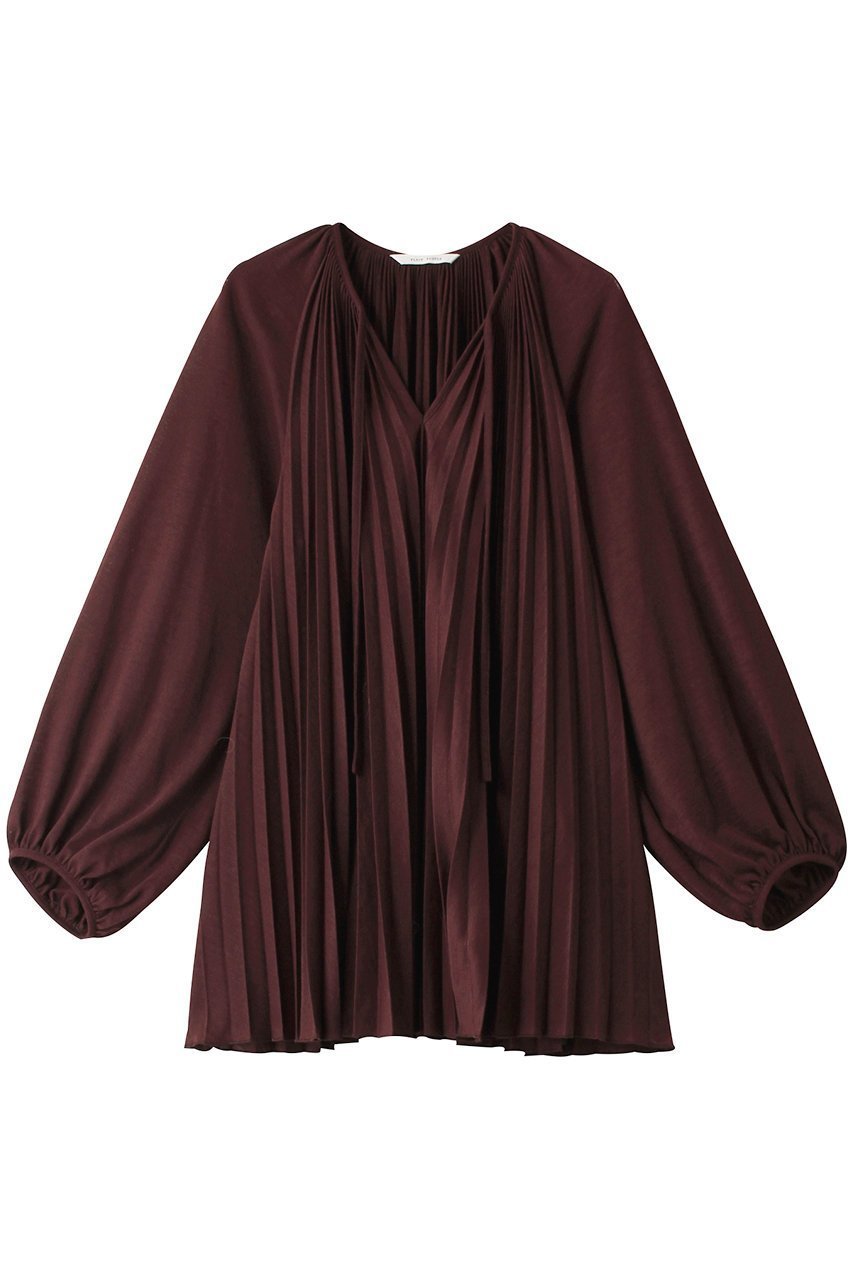 【プレインピープル/PLAIN PEOPLE】の1/50TW 65/35天竺チュニックブラウス インテリア・キッズ・メンズ・レディースファッション・服の通販 founy(ファニー) ファッション Fashion レディースファッション Fashion for Women トップス・カットソー Cut & Sew Tops シャツ・ブラウス・オフィスカジュアル Elegant Blouses & Button-Ups おすすめ Recommended / Our Picks シアー Sheer, See-Through スリット Slit, Slit Detail スリーブ Sleeve, Long Sleeve / Short Sleeve セットアップ Set-Up, Coordinated Outfit チュニック Tunic, Long Top フレア Flare, Flared プリーツ Pleats, Pleated リボン Ribbon, Bow ロング Long, Long-Length 再入荷 Restock / Back in Stock 秋 Autumn ボルドー|ID: prp329100004857505 ipo3291000000035856259