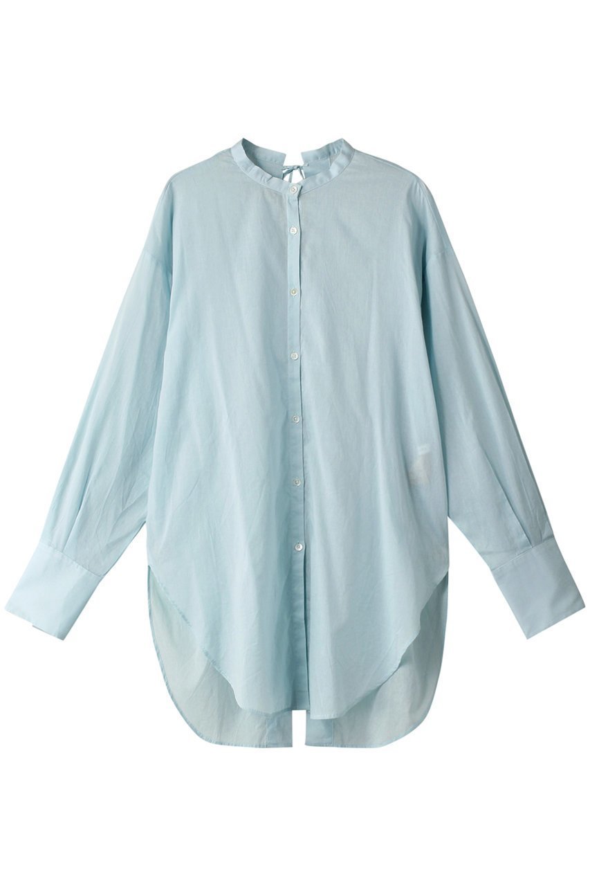 【プレインピープル/PLAIN PEOPLE】の【The fabric of Freedom】ローンブラウス インテリア・キッズ・メンズ・レディースファッション・服の通販 founy(ファニー) 　ファッション　Fashion　レディースファッション　Fashion for Women　トップス・カットソー　Cut & Sew Tops　シャツ・ブラウス・オフィスカジュアル　Elegant Blouses & Button-Ups　シアー　Sheer, See-Through　シンプル　Simple, Minimal　スリーブ　Sleeve, Long Sleeve / Short Sleeve　リボン　Ribbon, Bow　ロング　Long, Long-Length　再入荷　Restock / Back in Stock　ライトグレー|ID: prp329100004857507 ipo3291000000035856300