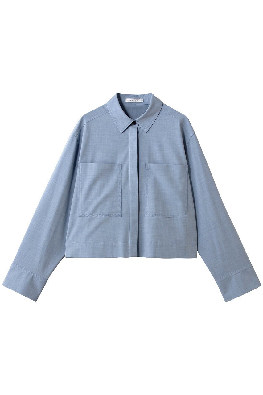 【ベイジ,/BEIGE,】のAPOPHY(アポフィ)/ブラウス インテリア・キッズ・メンズ・レディースファッション・服の通販 founy(ファニー) 　ファッション　Fashion　レディースファッション　Fashion for Women　トップス・カットソー　Cut & Sew Tops　シャツ・ブラウス・オフィスカジュアル　Elegant Blouses & Button-Ups　2026年　2026　ショート　Short, Short Length　シンプル　Simple, Minimal　スリーブ　Sleeve, Long Sleeve / Short Sleeve　バランス　Balance, Style Balance　ポケット　Pocket, Pocket Detail　ロング　Long, Long-Length　夏　Summer　春　Spring　S/S・春夏　SS, Spring/Summer, Warm Season　羽織　Haori, Light Jacket　Sax|ID: prp329100004857522 ipo3291000000035999368