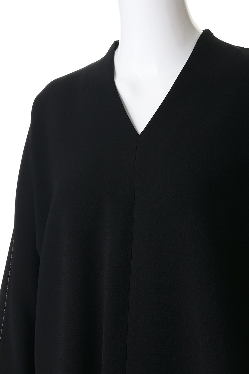 【ベイジ,/BEIGE,】のRUE(ルー)/ドライタッチVネック配色ステッチブラウス 人気、トレンドファッション・服の通販 founy(ファニー) 　ファッション　Fashion　レディースファッション　Fashion for Women　トップス・カットソー　Cut & Sew Tops　シャツ・ブラウス・オフィスカジュアル　Elegant Blouses & Button-Ups　Vネックトップス　V-Neck Tops / V-Cut Neckline Shirts　2026年　2026　おすすめ　Recommended / Our Picks　とろみ　Fluid, Flowy Fabric　ショート　Short, Short Length　スリーブ　Sleeve, Long Sleeve / Short Sleeve　タイトスカート　Pencil Skirt, Tight Skirt　バランス　Balance, Style Balance　ロング　Long, Long-Length　ワイド　Wide, Wide Fit　エレガント 上品　Elegant　夏　Summer　春　Spring　S/S・春夏　SS, Spring/Summer, Warm Season　other-5|ID: prp329100004857523 ipo3291000000035878615