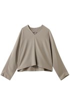 【ベイジ,/BEIGE,】のRUE(ルー)/ドライタッチVネック配色ステッチブラウス Taupe|ID: prp329100004857523 ipo3291000000036164841
