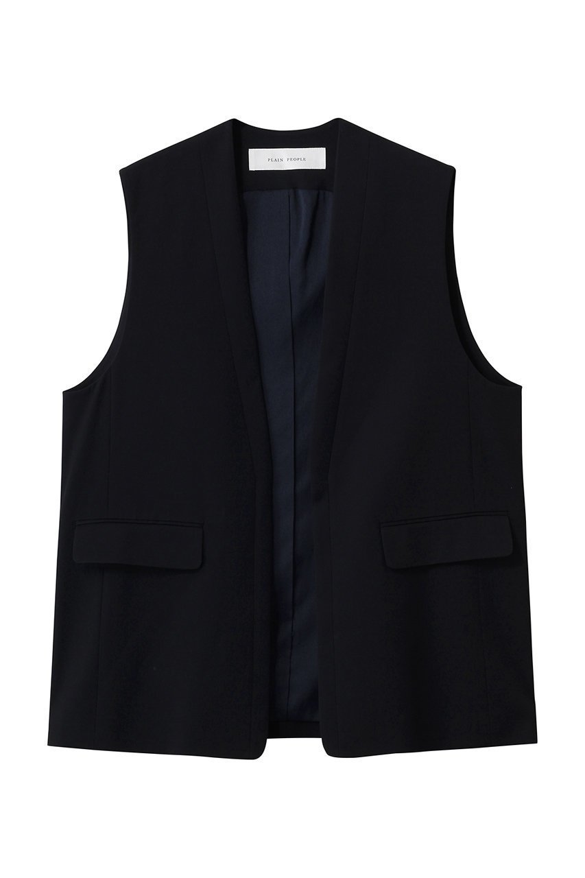 【プレインピープル/PLAIN PEOPLE】のノーカラージレ インテリア・キッズ・メンズ・レディースファッション・服の通販 founy(ファニー) 　ファッション　Fashion　レディースファッション　Fashion for Women　アウター　Coat / Outerwear Collection　レディースジャケット・軽アウター　Jackets　2026年　2026　シンプル　Simple, Minimal　ジャケット　Jacket, Outerwear　フォルム　Silhouette, Form　ベスト　Vest, Waistcoat　リュクス　Luxury, Elegant, High-End, Chic　夏　Summer　春　Spring　S/S・春夏　SS, Spring/Summer, Warm Season　ネイビー|ID: prp329100004857874 ipo3291000000035876686