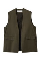 【プレインピープル/PLAIN PEOPLE】のノーカラージレ カーキグレー|ID: prp329100004857874 ipo3291000000037237245