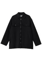 【プレインピープル/PLAIN PEOPLE】のツイードシャツジャケット ブラック|ID: prp329100004857875 ipo3291000000035876694