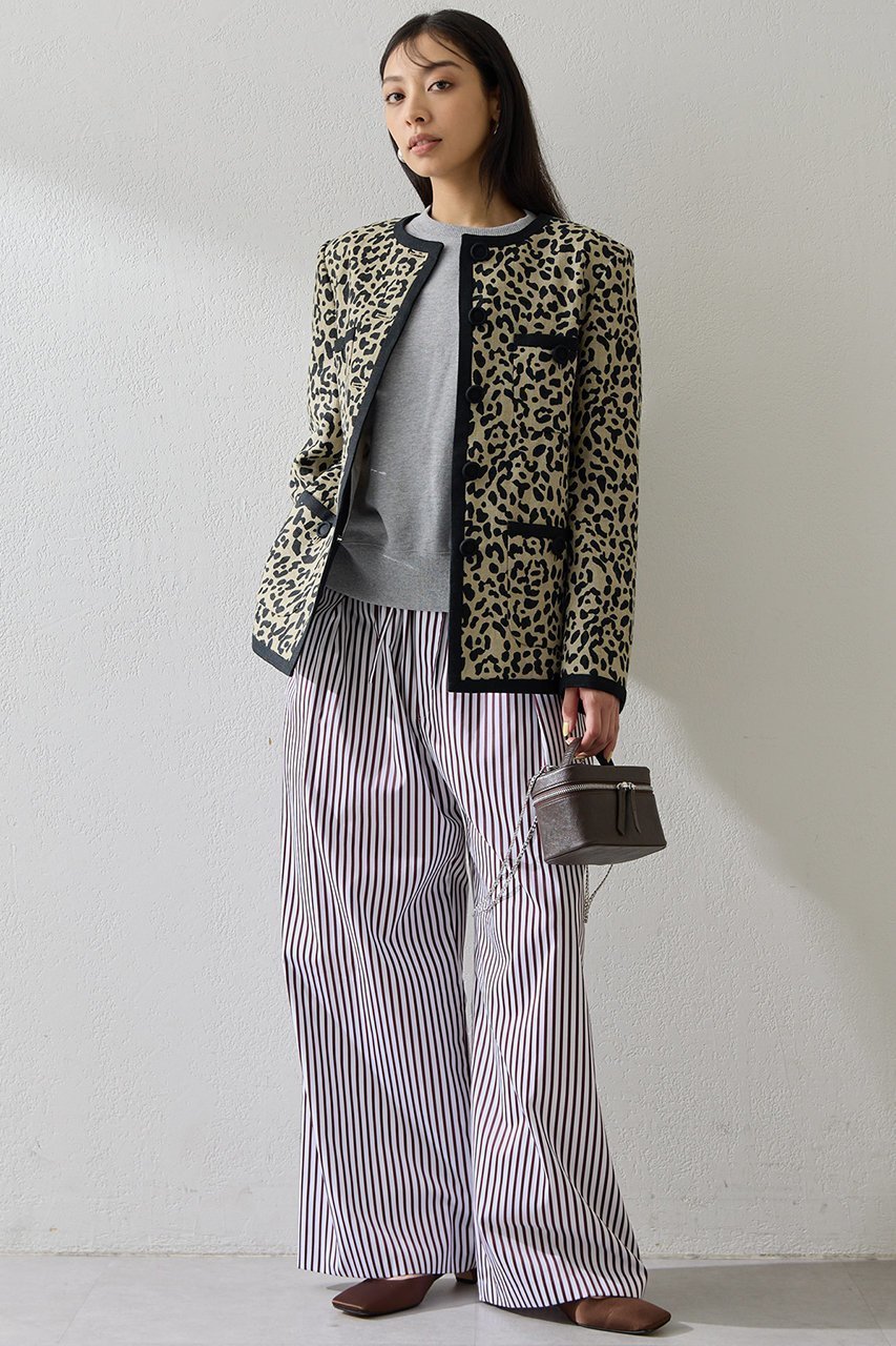 【ウィムガゼット/Whim Gazette】のリネンレオパードジャケット 人気、トレンドファッション・服の通販 founy(ファニー) 　ファッション　Fashion　レディースファッション　Fashion for Women　アウター　Coat / Outerwear Collection　レディースジャケット・軽アウター　Jackets　ジャケット　Jacket, Outerwear　パイピング　Piping, Trim Design　ポケット　Pocket, Pocket Detail　リネン　Linen, Linen Fabric　レオパード　Leopard, Animal Print　ワッシャー　Washer, Crinkled Finish　エレガント 上品　Elegant　other-2|ID: prp329100004857889 ipo3291000000036146012