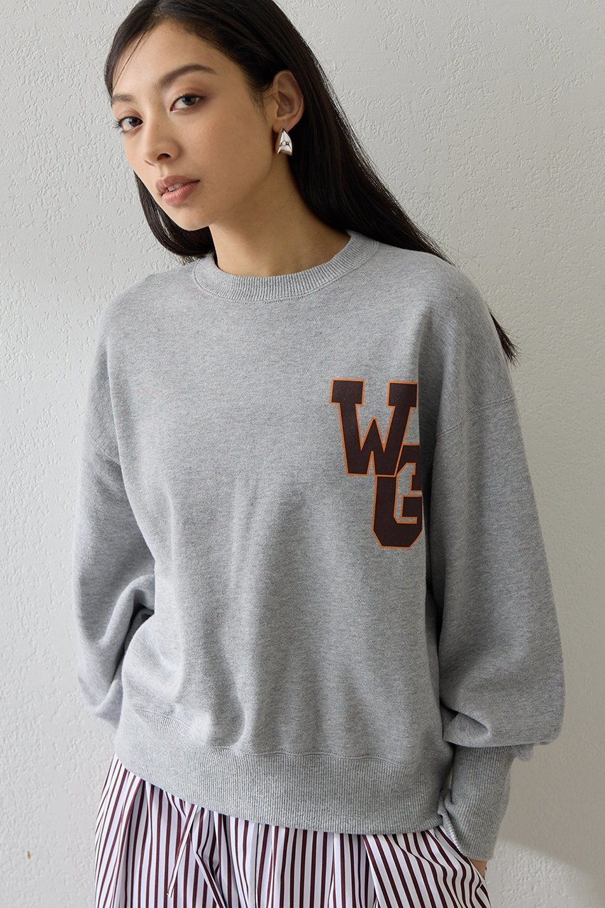 【ウィムガゼット/Whim Gazette】のワンポイントロゴ裏毛 人気、トレンドファッション・服の通販 founy(ファニー) 　ファッション　Fashion　レディースファッション　Fashion for Women　トップス・カットソー　Cut & Sew Tops　シャツ・ブラウス・オフィスカジュアル　Elegant Blouses & Button-Ups　レディースパーカー・カジュアルフーディー　Casual Hoodies & Sweatshirts　ロングTシャツ・Tシャツ　Longline T-Shirts & Tees　スウェット・クルーネックトップス　Sweatshirts & Crewnecks / Relaxed Fit Sweat Tops　カットソー・ベーシックTシャツ　Cut-and-Sewn Tops / Stretch Tees & Basics　2026年　2026　シンプル　Simple, Minimal　スウェット / スエット　Sweatshirt, Sweatwear　リラックス　Relax, Relaxed Fit　ループ　Loop, Loop Knit　ワンポイント　One Point, Statement Accent　夏　Summer　春　Spring　S/S・春夏　SS, Spring/Summer, Warm Season　other-5|ID: prp329100004857890 ipo3291000000035876813