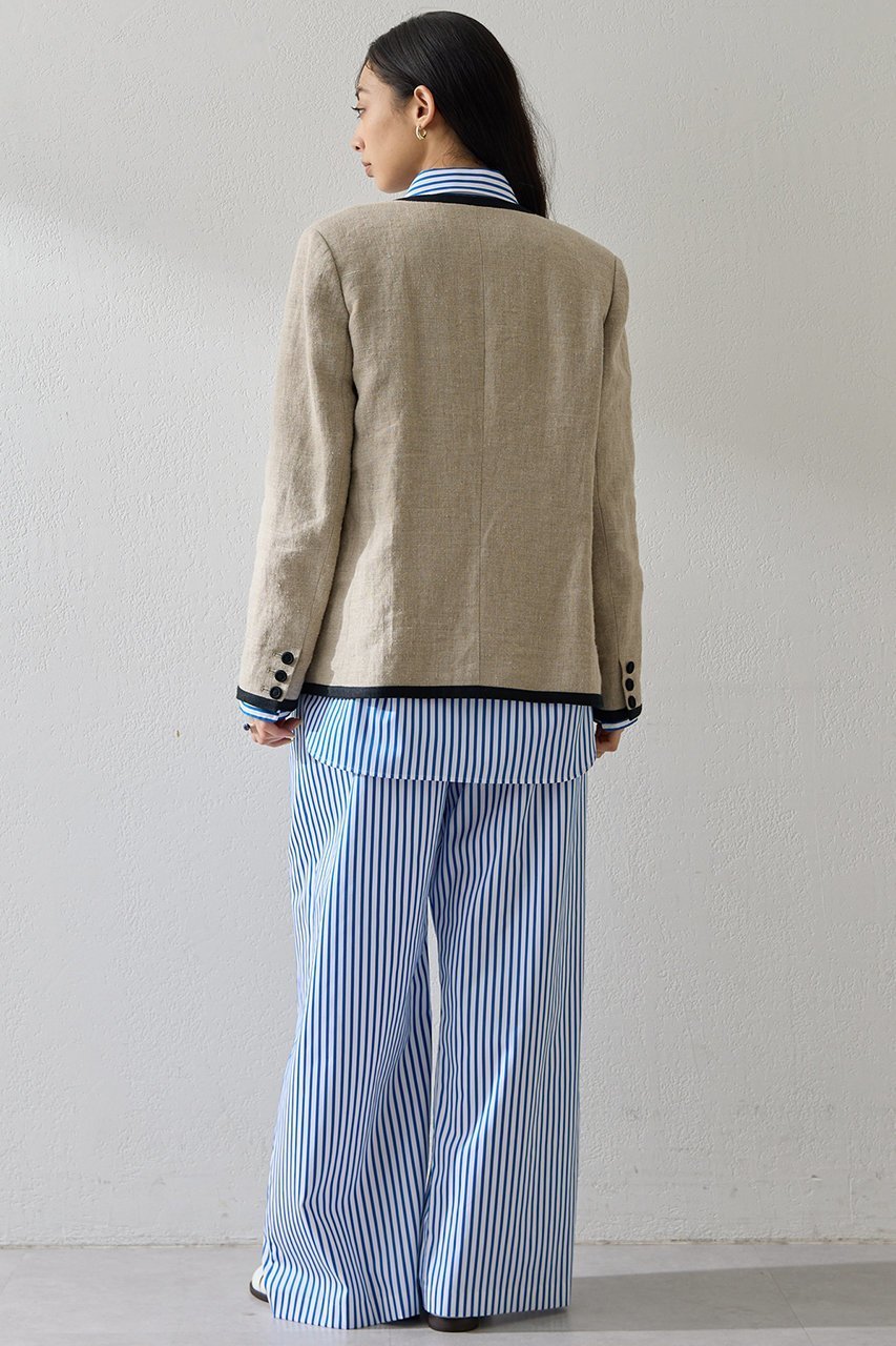 【ウィムガゼット/Whim Gazette】のストライプシャツ 人気、トレンドファッション・服の通販 founy(ファニー) 　ファッション　Fashion　レディースファッション　Fashion for Women　トップス・カットソー　Cut & Sew Tops　シャツ・ブラウス・オフィスカジュアル　Elegant Blouses & Button-Ups　2026年　2026　おすすめ　Recommended / Our Picks　なめらか　Smooth, Silky Texture　サテン　Satin, Glossy Fabric　スウェット / スエット　Sweatshirt, Sweatwear　ストライプ　Stripe, Striped Pattern　スリーブ　Sleeve, Long Sleeve / Short Sleeve　ポケット　Pocket, Pocket Detail　リラックス　Relax, Relaxed Fit　ロング　Long, Long-Length　エレガント 上品　Elegant　夏　Summer　春　Spring　S/S・春夏　SS, Spring/Summer, Warm Season　other-5|ID: prp329100004857892 ipo3291000000035876831