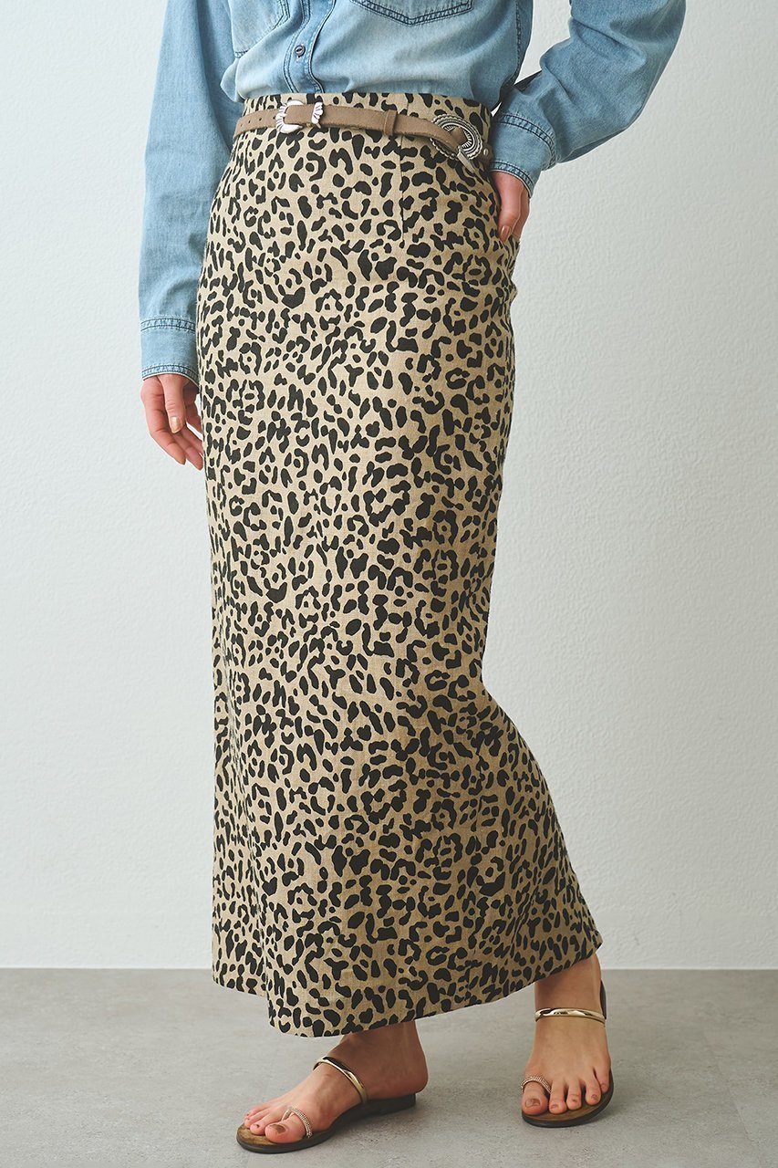 【ウィムガゼット/Whim Gazette】のリネンレオパードスカート 人気、トレンドファッション・服の通販 founy(ファニー) 　ファッション　Fashion　レディースファッション　Fashion for Women　スカート　Skirts　ロングスカート　Long Skirts / Maxi & Midi Skirts　2026年　2026　タイトスカート　Pencil Skirt, Tight Skirt　リネン　Linen, Linen Fabric　レオパード　Leopard, Animal Print　ロング　Long, Long-Length　ワッシャー　Washer, Crinkled Finish　夏　Summer　春　Spring　S/S・春夏　SS, Spring/Summer, Warm Season　 other-1|ID: prp329100004857894 ipo3291000000035876851