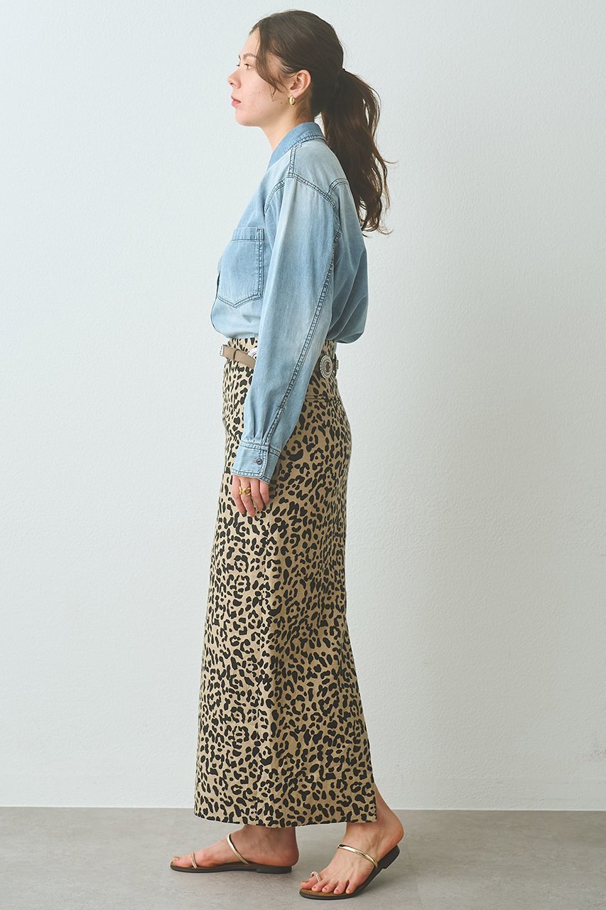 【ウィムガゼット/Whim Gazette】のリネンレオパードスカート 人気、トレンドファッション・服の通販 founy(ファニー) 　ファッション　Fashion　レディースファッション　Fashion for Women　スカート　Skirts　ロングスカート　Long Skirts / Maxi & Midi Skirts　タイトスカート　Pencil Skirt, Tight Skirt　リネン　Linen, Linen Fabric　レオパード　Leopard, Animal Print　ロング　Long, Long-Length　ワッシャー　Washer, Crinkled Finish　other-3|ID: prp329100004857894 ipo3291000000036146069