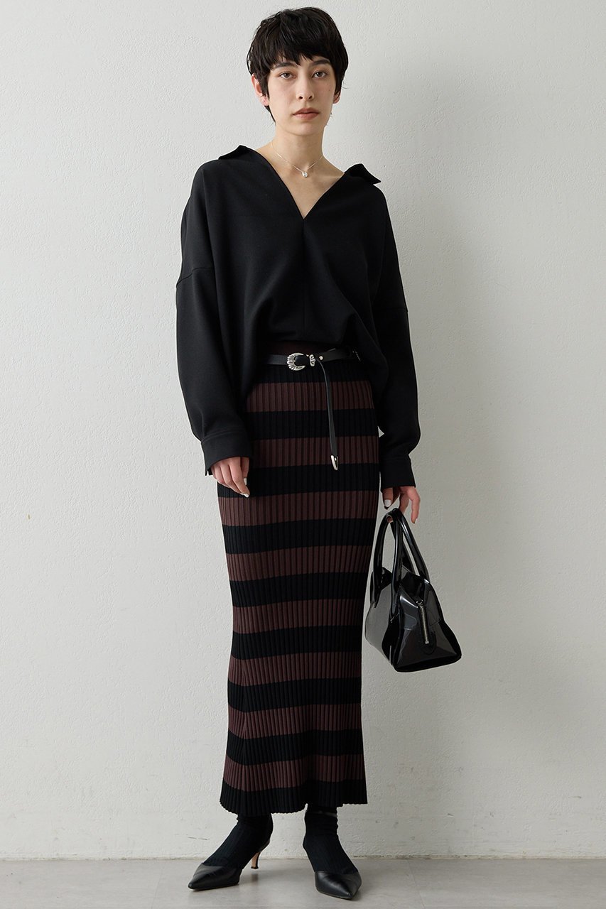 【ウィムガゼット/Whim Gazette】のボーダーニットフィットスカート 人気、トレンドファッション・服の通販 founy(ファニー) 　ファッション　Fashion　レディースファッション　Fashion for Women　スカート　Skirts　ロングスカート　Long Skirts / Maxi & Midi Skirts　2026年　2026　クリスタル　Crystal, Swarovski　シンプル　Simple, Minimal　フレア　Flare, Flared　ボーダー　Border, Stripe　ロング　Long, Long-Length　夏　Summer　春　Spring　S/S・春夏　SS, Spring/Summer, Warm Season　other-2|ID: prp329100004857897 ipo3291000000035876890