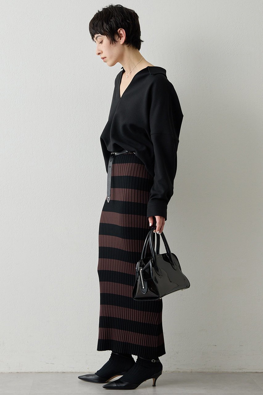 【ウィムガゼット/Whim Gazette】のボーダーニットフィットスカート 人気、トレンドファッション・服の通販 founy(ファニー) 　ファッション　Fashion　レディースファッション　Fashion for Women　スカート　Skirts　ロングスカート　Long Skirts / Maxi & Midi Skirts　2026年　2026　クリスタル　Crystal, Swarovski　シンプル　Simple, Minimal　フレア　Flare, Flared　ボーダー　Border, Stripe　ロング　Long, Long-Length　夏　Summer　春　Spring　S/S・春夏　SS, Spring/Summer, Warm Season　other-3|ID: prp329100004857897 ipo3291000000035876891