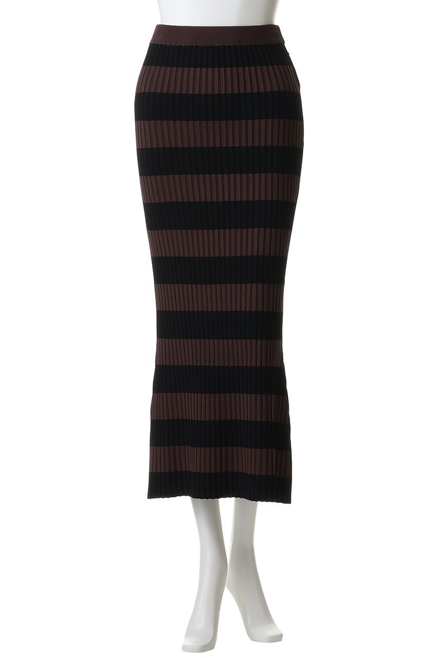 【ウィムガゼット/Whim Gazette】のボーダーニットフィットスカート 人気、トレンドファッション・服の通販 founy(ファニー) 　ファッション　Fashion　レディースファッション　Fashion for Women　スカート　Skirts　ロングスカート　Long Skirts / Maxi & Midi Skirts　クリスタル　Crystal, Swarovski　シンプル　Simple, Minimal　フレア　Flare, Flared　ボーダー　Border, Stripe　ロング　Long, Long-Length　other-2|ID: prp329100004857897 ipo3291000000036146110