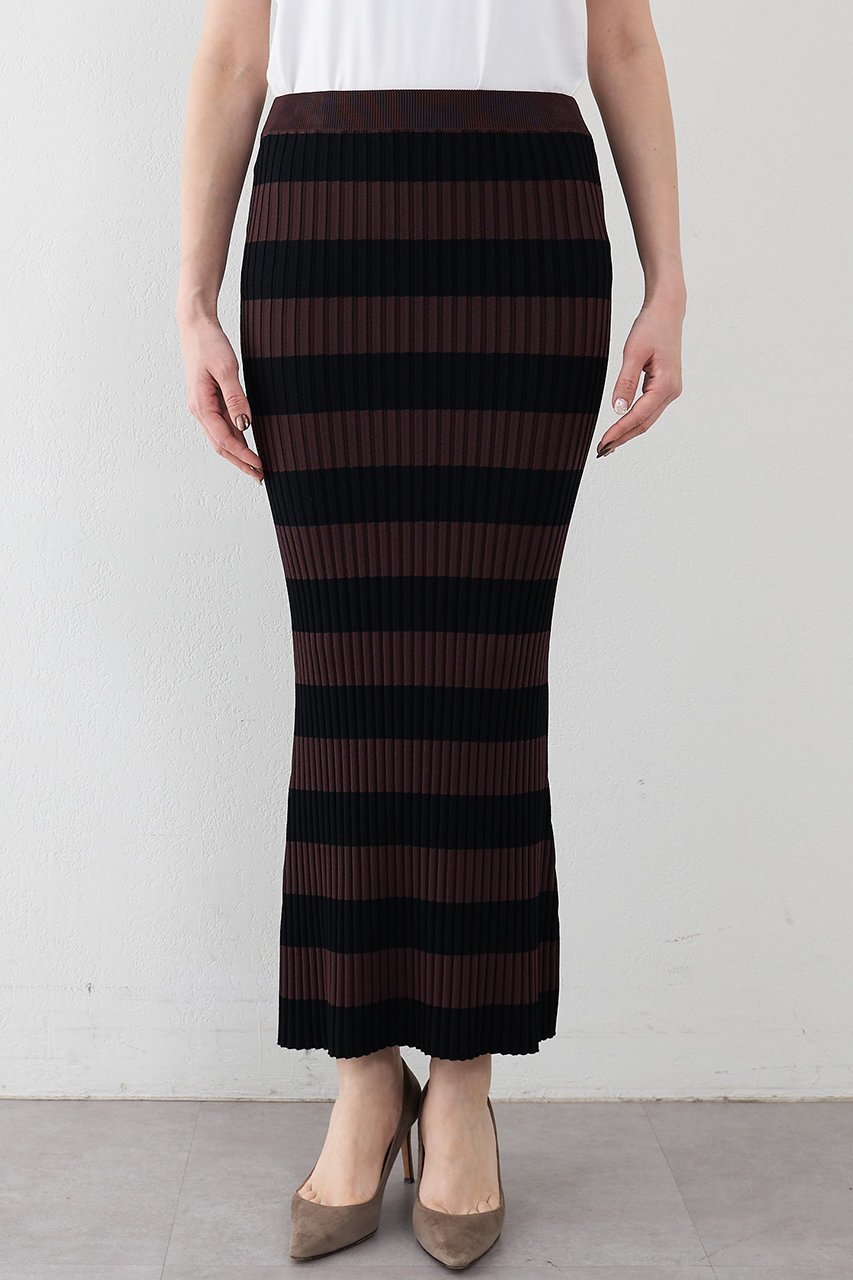 【ウィムガゼット/Whim Gazette】のボーダーニットフィットスカート 人気、トレンドファッション・服の通販 founy(ファニー) 　ファッション　Fashion　レディースファッション　Fashion for Women　スカート　Skirts　ロングスカート　Long Skirts / Maxi & Midi Skirts　クリスタル　Crystal, Swarovski　シンプル　Simple, Minimal　フレア　Flare, Flared　ボーダー　Border, Stripe　ロング　Long, Long-Length　other-6|ID: prp329100004857897 ipo3291000000036146117