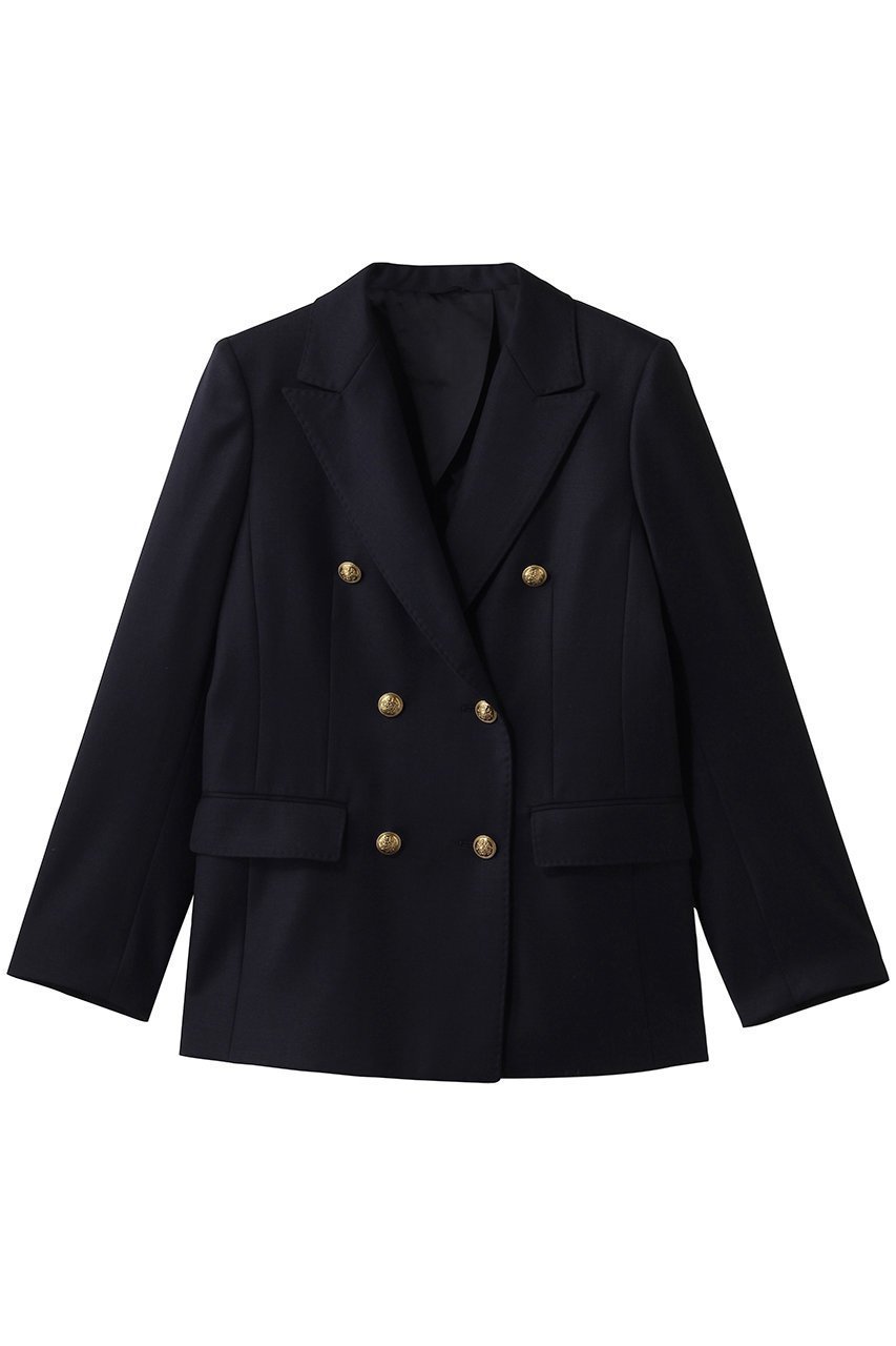 【アナイ/ANAYI】のウールオックスダブルジャケット インテリア・キッズ・メンズ・レディースファッション・服の通販 founy(ファニー) 　ファッション　Fashion　レディースファッション　Fashion for Women　アウター　Coat / Outerwear Collection　レディースジャケット・軽アウター　Jackets　2026年　2026　ジャケット　Jacket, Outerwear　ダブル　Double, Double-Breasted　ポケット　Pocket, Pocket Detail　リュクス　Luxury, Elegant, High-End, Chic　夏　Summer　春　Spring　S/S・春夏　SS, Spring/Summer, Warm Season　ネイビー|ID: prp329100004857905 ipo3291000000035876954