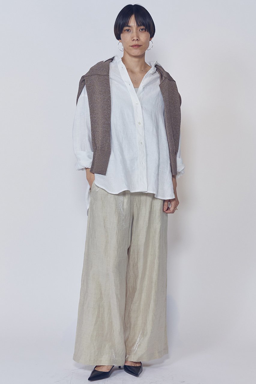 【プルミエ アロンディスモン/1er Arrondissement】のリネングロスワッシャーイージーパンツ 人気、トレンドファッション・服の通販 founy(ファニー) 　ファッション　Fashion　レディースファッション　Fashion for Women　パンツ　Pants & Trousers　2026年　2026　イタリア　Italy　シンプル　Simple, Minimal　リラックス　Relax, Relaxed Fit　ワッシャー　Washer, Crinkled Finish　エレガント 上品　Elegant　夏　Summer　春　Spring　S/S・春夏　SS, Spring/Summer, Warm Season　other-2|ID: prp329100004857911 ipo3291000000035877008