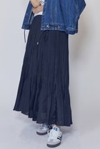 【プルミエ アロンディスモン/1er Arrondissement】のワッシャーサテンランダムプリーツスカート ブラック|ID: prp329100004857913 ipo3291000000036146231