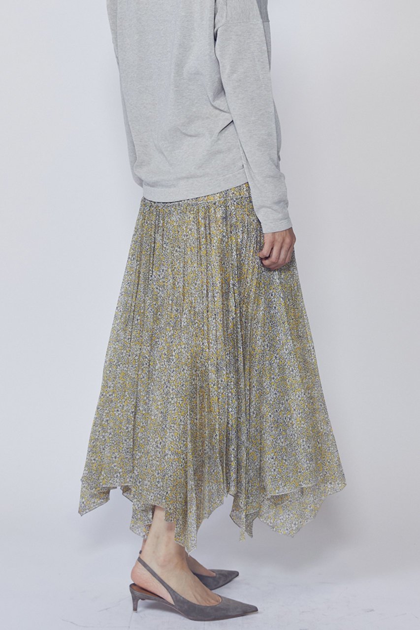 【プルミエ アロンディスモン/1er Arrondissement】のハミングバードプリントプリーツスカート 人気、トレンドファッション・服の通販 founy(ファニー) 　ファッション　Fashion　レディースファッション　Fashion for Women　スカート　Skirts　プリーツスカート / 上品フェミニンスタイル　Pleated Skirts　ロングスカート　Long Skirts / Maxi & Midi Skirts　2026年　2026　イレギュラーヘム　Irregular Hem　オーガンジー　Organza Fabric　プリント　Print, Printed Pattern　プリーツ　Pleats, Pleated　ロング　Long, Long-Length　夏　Summer　春　Spring　S/S・春夏　SS, Spring/Summer, Warm Season　other-6|ID: prp329100004857914 ipo3291000000035877033