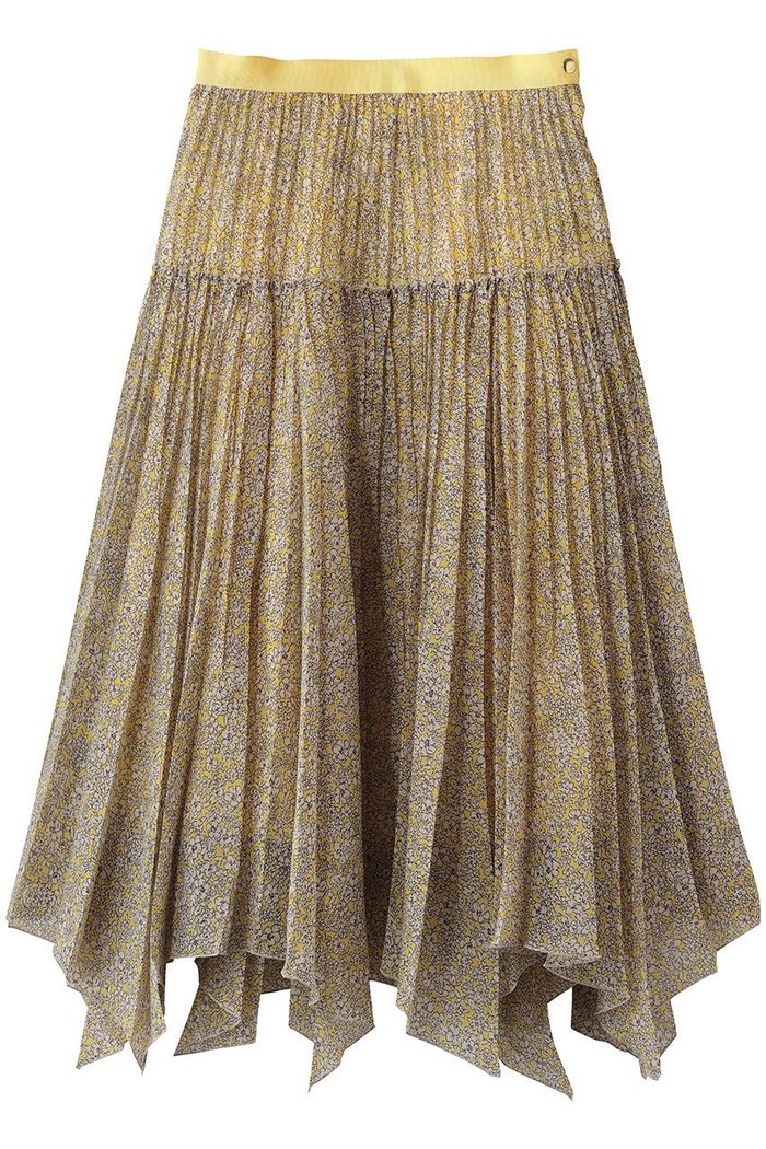【プルミエ アロンディスモン/1er Arrondissement】のハミングバードプリントプリーツスカート インテリア・キッズ・メンズ・レディースファッション・服の通販 founy(ファウニー) https://founy.com/ ファッション Fashion レディースファッション Fashion for Women スカート Skirts プリーツスカート / 上品フェミニンスタイル Pleated Skirts ロングスカート Long Skirts / Maxi & Midi Skirts イレギュラーヘム Irregular Hem オーガンジー Organza Fabric プリント Print, Printed Pattern プリーツ Pleats, Pleated ロング Long, Long-Length |ID: prp329100004857914 ipo3291000000037237352