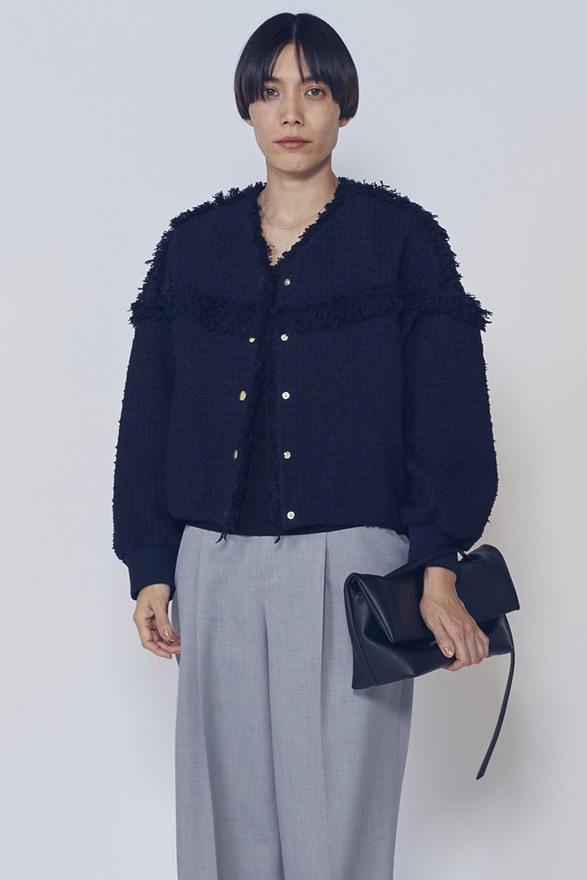 【プルミエ アロンディスモン/1er Arrondissement】のリングツイードブルゾン 人気、トレンドファッション・服の通販 founy(ファニー) 　ファッション　Fashion　レディースファッション　Fashion for Women　アウター　Coat / Outerwear Collection　レディースジャケット・軽アウター　Jackets　ブルゾンジャケット・スポーティアウター　Blouson Jackets　2026年　2026　ジャケット　Jacket, Outerwear　ダウン　Down, Puffer　ツイード　Twill, Twill Weave　デニム　Denim, Jeans Material　ドット　Polka Dot, Dot Pattern　フリンジ　Fringe, Tassel　ブルゾン　Blouson, Bomber Jacket　モダン　Modern, Contemporary　夏　Summer　春　Spring　S/S・春夏　SS, Spring/Summer, Warm Season　other-2|ID: prp329100004857916 ipo3291000000035877045