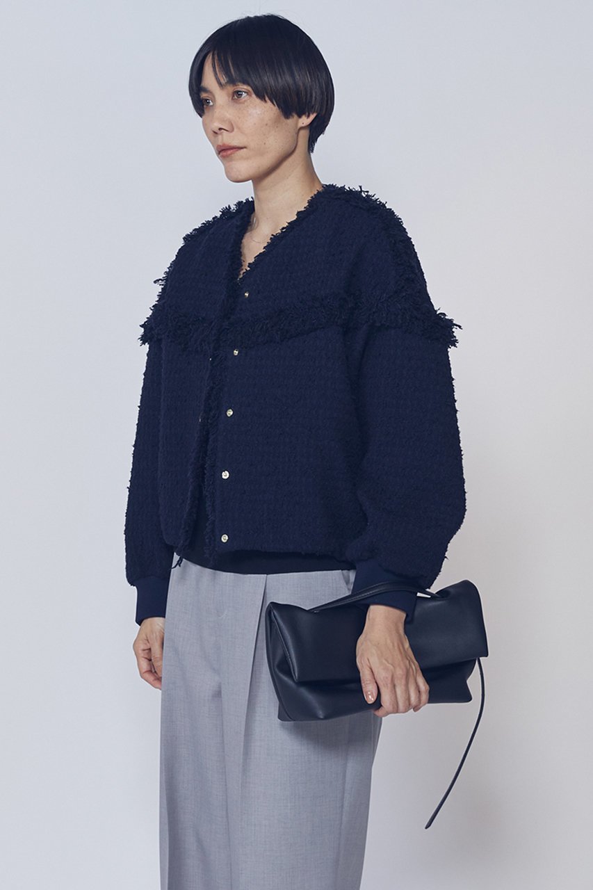 【プルミエ アロンディスモン/1er Arrondissement】のリングツイードブルゾン 人気、トレンドファッション・服の通販 founy(ファニー) 　ファッション　Fashion　レディースファッション　Fashion for Women　アウター　Coat / Outerwear Collection　レディースジャケット・軽アウター　Jackets　ブルゾンジャケット・スポーティアウター　Blouson Jackets　2026年　2026　ジャケット　Jacket, Outerwear　ダウン　Down, Puffer　ツイード　Twill, Twill Weave　デニム　Denim, Jeans Material　ドット　Polka Dot, Dot Pattern　フリンジ　Fringe, Tassel　ブルゾン　Blouson, Bomber Jacket　モダン　Modern, Contemporary　夏　Summer　春　Spring　S/S・春夏　SS, Spring/Summer, Warm Season　other-4|ID: prp329100004857916 ipo3291000000035877047