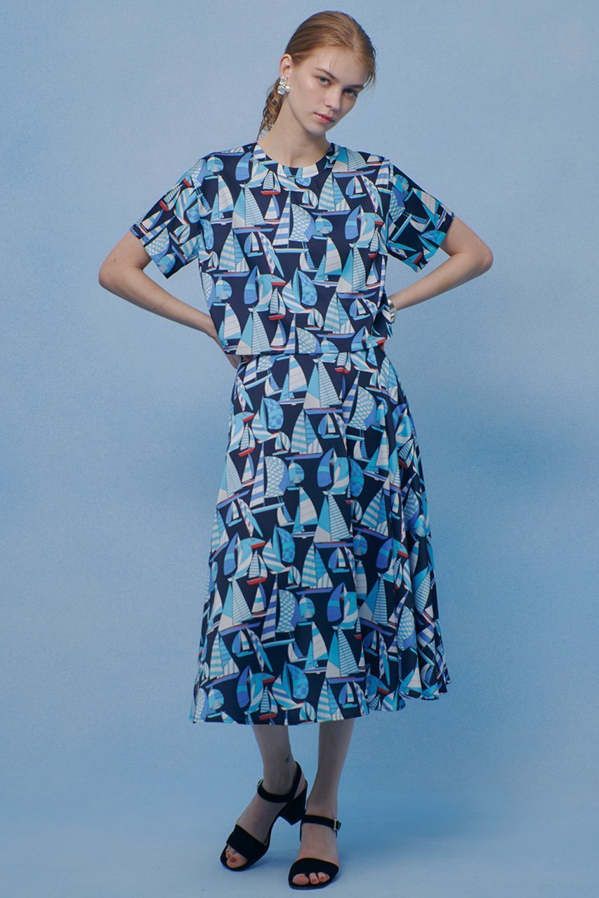 【アルアバイル/allureville】の【LOULOU WILLOUGHBY】RATTIマリーナプリントフレアスカート 人気、トレンドファッション・服の通販 founy(ファニー) 　ファッション　Fashion　レディースファッション　Fashion for Women　スカート　Skirts　Aライン・フレアスカート　A-Line & Flared Skirts　2026年　2026　エレガント 上品　Elegant　ドット　Polka Dot, Dot Pattern　フレア　Flare, Flared　プリント　Print, Printed Pattern　モチーフ　Motif, Design Theme　ラップ　Wrap, Wrap Design　夏　Summer　春　Spring　S/S・春夏　SS, Spring/Summer, Warm Season　other-6|ID: prp329100004857918 ipo3291000000035877064