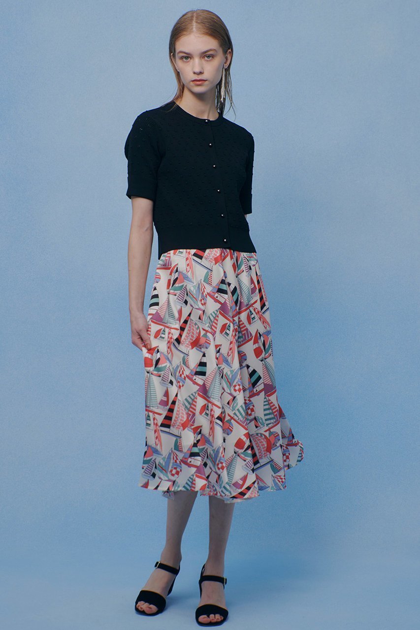 【アルアバイル/allureville】の【LOULOU WILLOUGHBY】RATTIマリーナプリントフレアスカート 人気、トレンドファッション・服の通販 founy(ファニー) 　ファッション　Fashion　レディースファッション　Fashion for Women　スカート　Skirts　Aライン・フレアスカート　A-Line & Flared Skirts　エレガント 上品　Elegant　ドット　Polka Dot, Dot Pattern　フレア　Flare, Flared　プリント　Print, Printed Pattern　モチーフ　Motif, Design Theme　ラップ　Wrap, Wrap Design　other-3|ID: prp329100004857918 ipo3291000000035983999