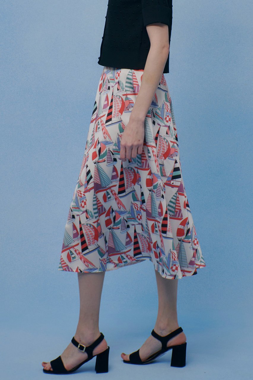 【アルアバイル/allureville】の【LOULOU WILLOUGHBY】RATTIマリーナプリントフレアスカート 人気、トレンドファッション・服の通販 founy(ファニー) 　ファッション　Fashion　レディースファッション　Fashion for Women　スカート　Skirts　Aライン・フレアスカート　A-Line & Flared Skirts　エレガント 上品　Elegant　ドット　Polka Dot, Dot Pattern　フレア　Flare, Flared　プリント　Print, Printed Pattern　モチーフ　Motif, Design Theme　ラップ　Wrap, Wrap Design　other-5|ID: prp329100004857918 ipo3291000000035984001