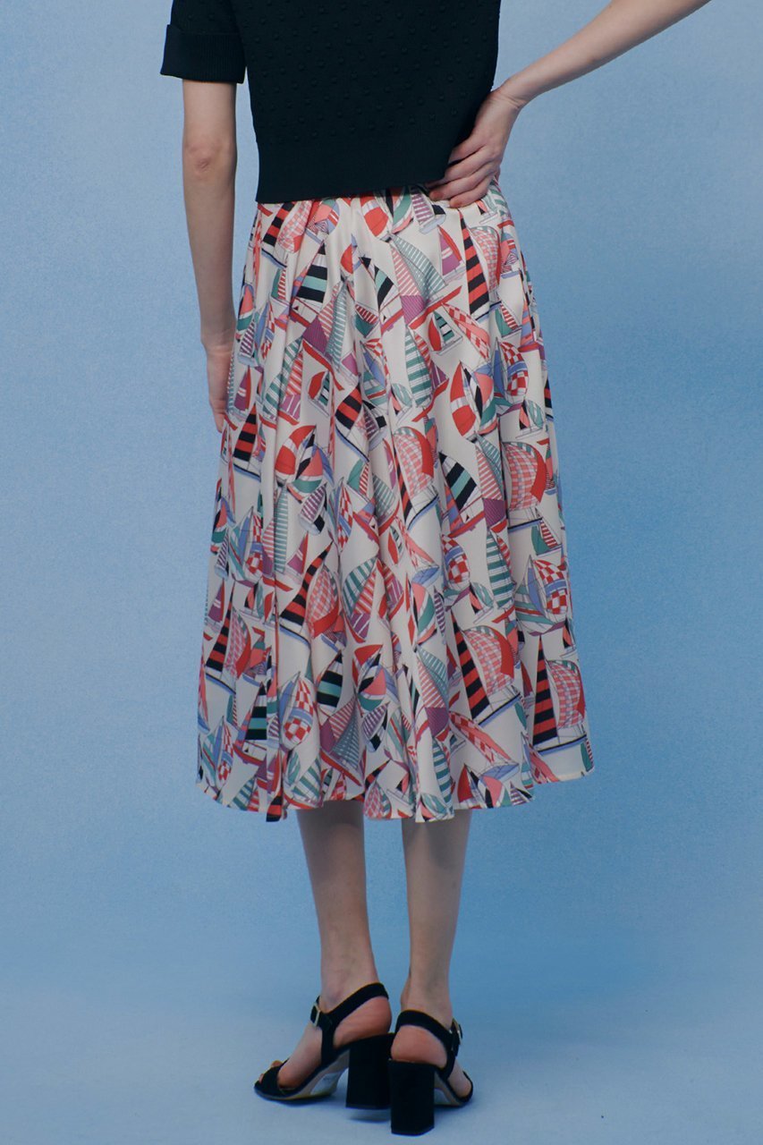 【アルアバイル/allureville】の【LOULOU WILLOUGHBY】RATTIマリーナプリントフレアスカート 人気、トレンドファッション・服の通販 founy(ファニー) 　ファッション　Fashion　レディースファッション　Fashion for Women　スカート　Skirts　Aライン・フレアスカート　A-Line & Flared Skirts　エレガント 上品　Elegant　ドット　Polka Dot, Dot Pattern　フレア　Flare, Flared　プリント　Print, Printed Pattern　モチーフ　Motif, Design Theme　ラップ　Wrap, Wrap Design　other-6|ID: prp329100004857918 ipo3291000000035984002