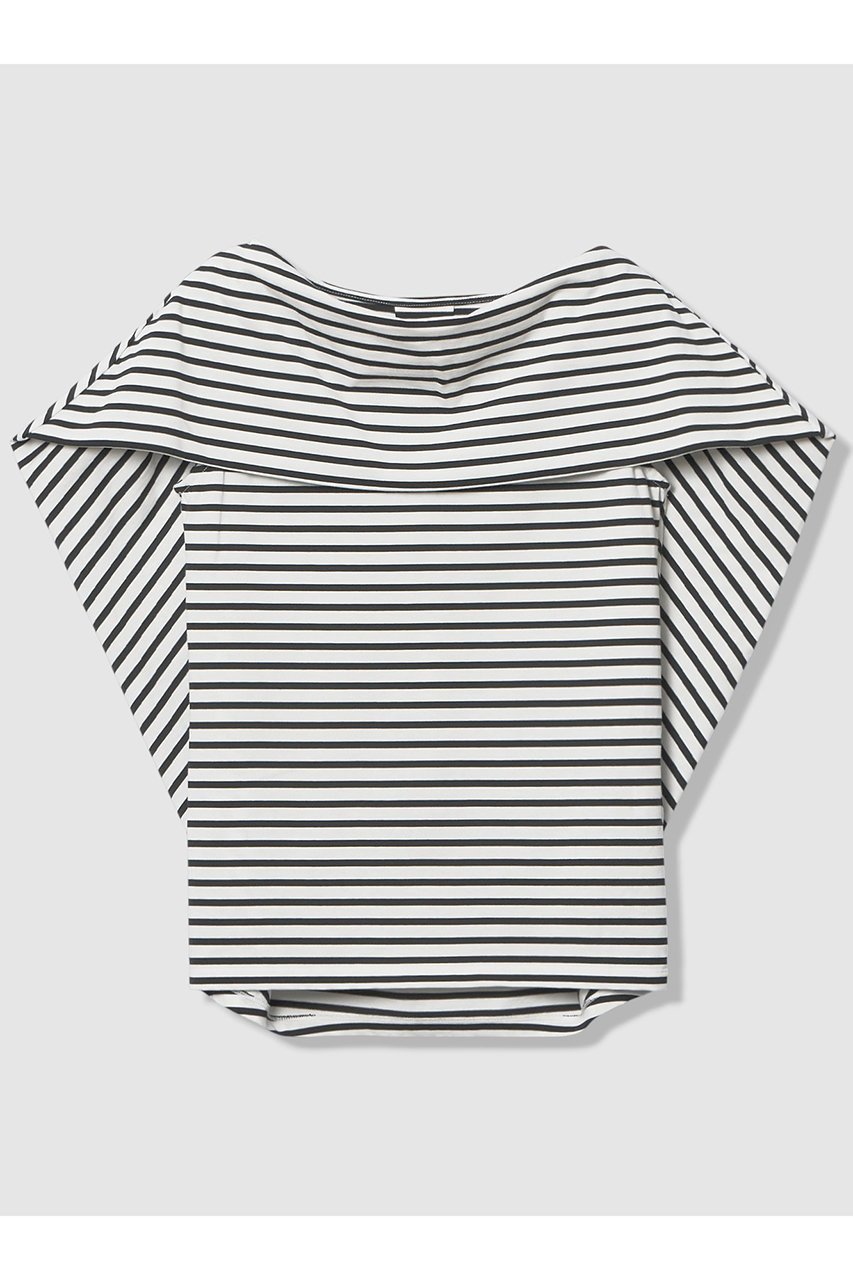 【アルアバイル/allureville】の【LOULOU WILLOUGHBY】ケープデコルテトップス インテリア・キッズ・メンズ・レディースファッション・服の通販 founy(ファニー) ファッション Fashion レディースファッション Fashion for Women トップス・カットソー Cut & Sew Tops シャツ・ブラウス・オフィスカジュアル Elegant Blouses & Button-Ups ロングTシャツ・Tシャツ Longline T-Shirts & Tees カットソー・ベーシックTシャツ Cut-and-Sewn Tops / Stretch Tees & Basics 2026年 2026 クラシカル Classical, Vintage-Inspired クラシック Classic, Timeless Style ショート Short, Short Length スリーブ Sleeve, Long Sleeve / Short Sleeve デコルテ Décolleté, Neckline ボーダー Border, Stripe 夏 Summer 春 Spring S/S・春夏 SS, Spring/Summer, Warm Season ネイビー|ID: prp329100004857924 ipo3291000000035877110