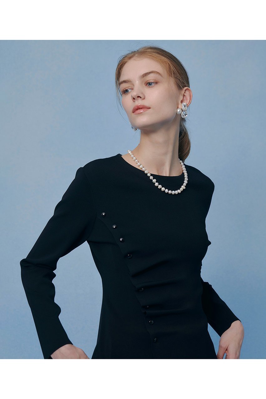 【アルアバイル/allureville】の【LOULOU WILLOUGHBY】ドレープアシメプルオーバー 人気、トレンドファッション・服の通販 founy(ファニー) 　ファッション　Fashion　レディースファッション　Fashion for Women　トップス・カットソー　Cut & Sew Tops　ニット　Knit Tops & Sweaters　カジュアルプルオーバー・ニットトップス　Pullovers & Knit Tops / Casual Pullovers　2026年　2026　おすすめ　Recommended / Our Picks　シェイプ　Shape, Slim Fit　シンプル　Simple, Minimal　デニム　Denim, Jeans Material　ドレープ　Drape, Draping Fabric　夏　Summer　春　Spring　S/S・春夏　SS, Spring/Summer, Warm Season　other-5|ID: prp329100004857925 ipo3291000000035877123