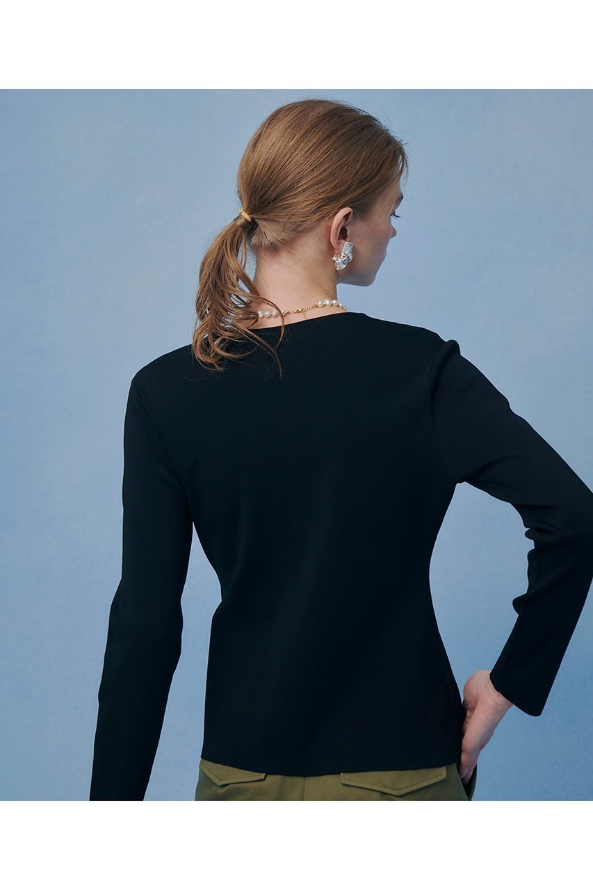 【アルアバイル/allureville】の【LOULOU WILLOUGHBY】ドレープアシメプルオーバー 人気、トレンドファッション・服の通販 founy(ファニー) 　ファッション　Fashion　レディースファッション　Fashion for Women　トップス・カットソー　Cut & Sew Tops　ニット　Knit Tops & Sweaters　カジュアルプルオーバー・ニットトップス　Pullovers & Knit Tops / Casual Pullovers　2026年　2026　おすすめ　Recommended / Our Picks　シェイプ　Shape, Slim Fit　シンプル　Simple, Minimal　デニム　Denim, Jeans Material　ドレープ　Drape, Draping Fabric　夏　Summer　春　Spring　S/S・春夏　SS, Spring/Summer, Warm Season　other-8|ID: prp329100004857925 ipo3291000000035877126